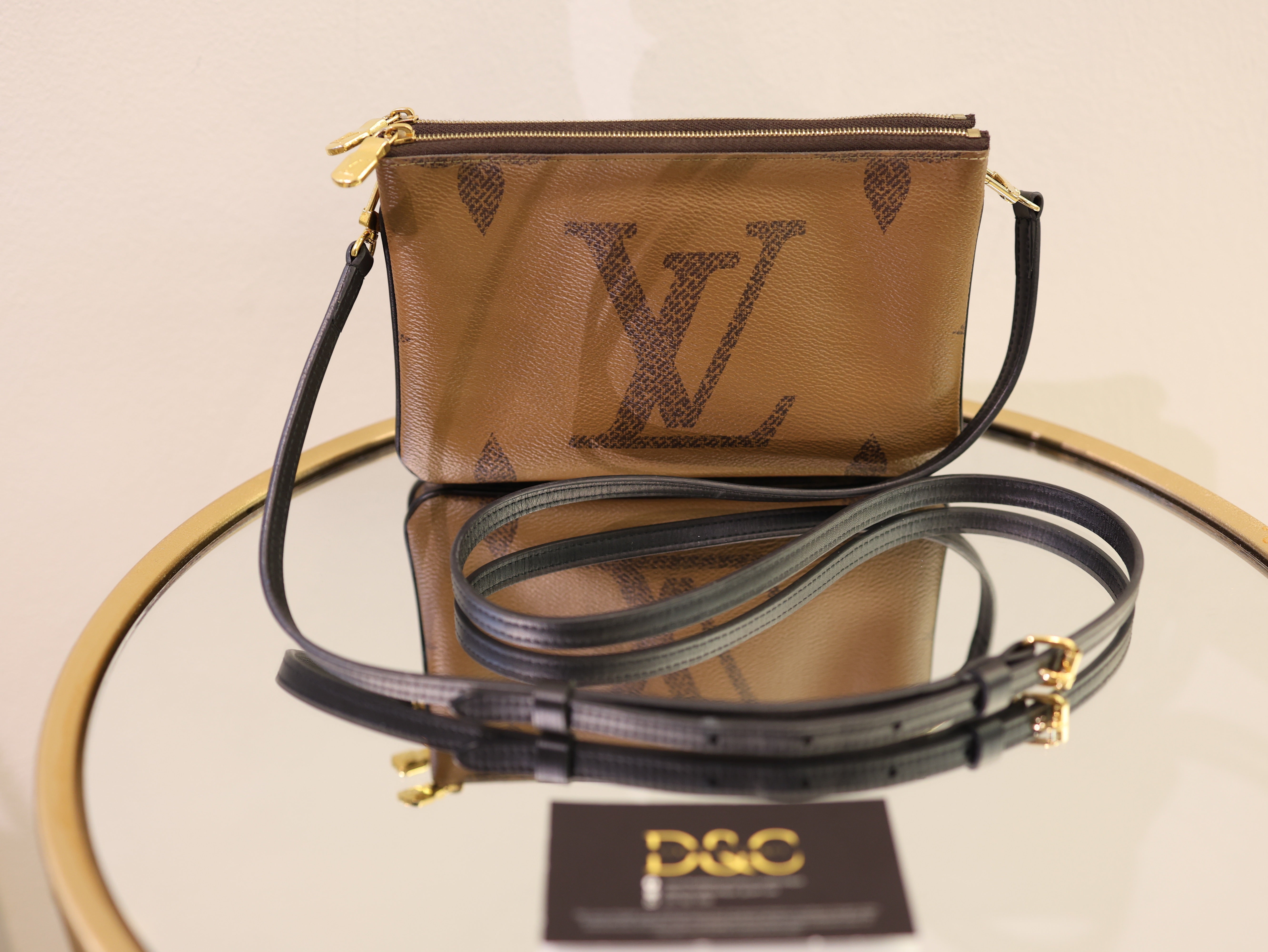 Louis Vuitton Brown Double Zip Monogram Pochette