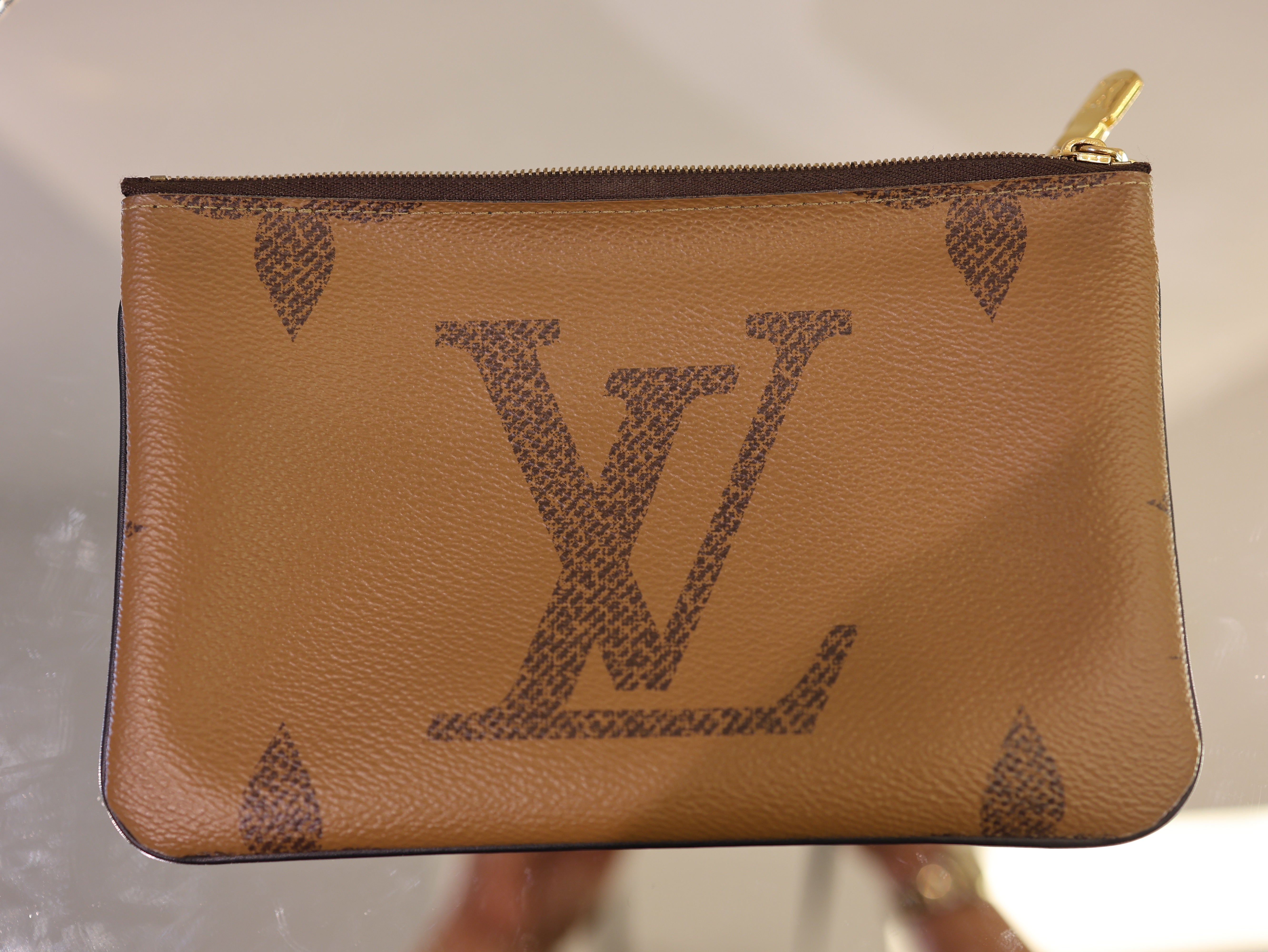 Louis Vuitton Brown Double Zip Monogram Pochette