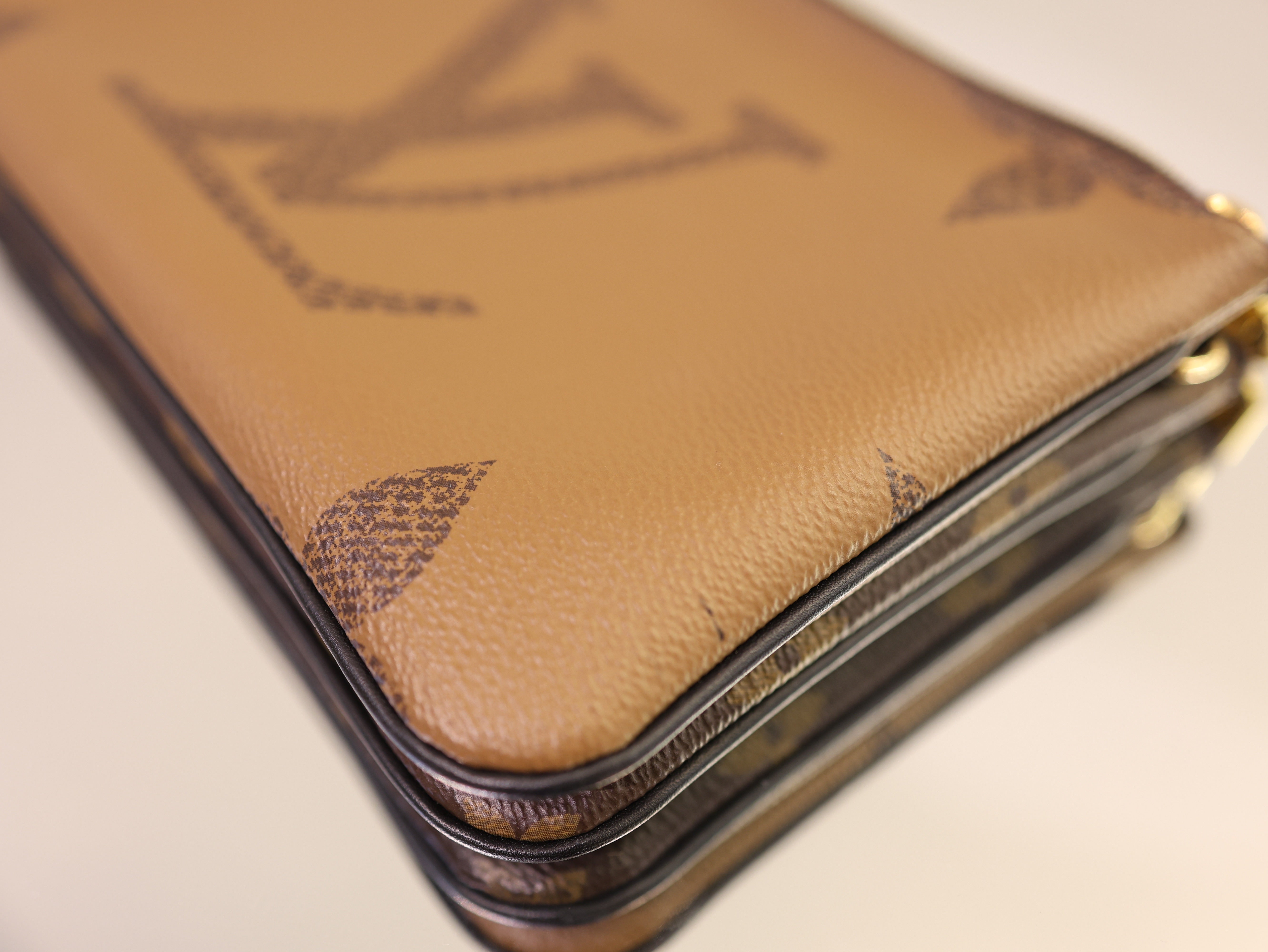 Louis Vuitton Brown Double Zip Monogram Pochette