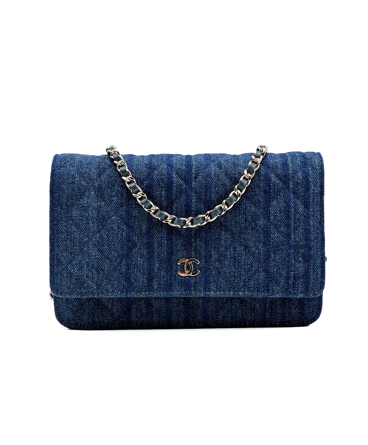 Chanel Wallet on Chain Denim SHW