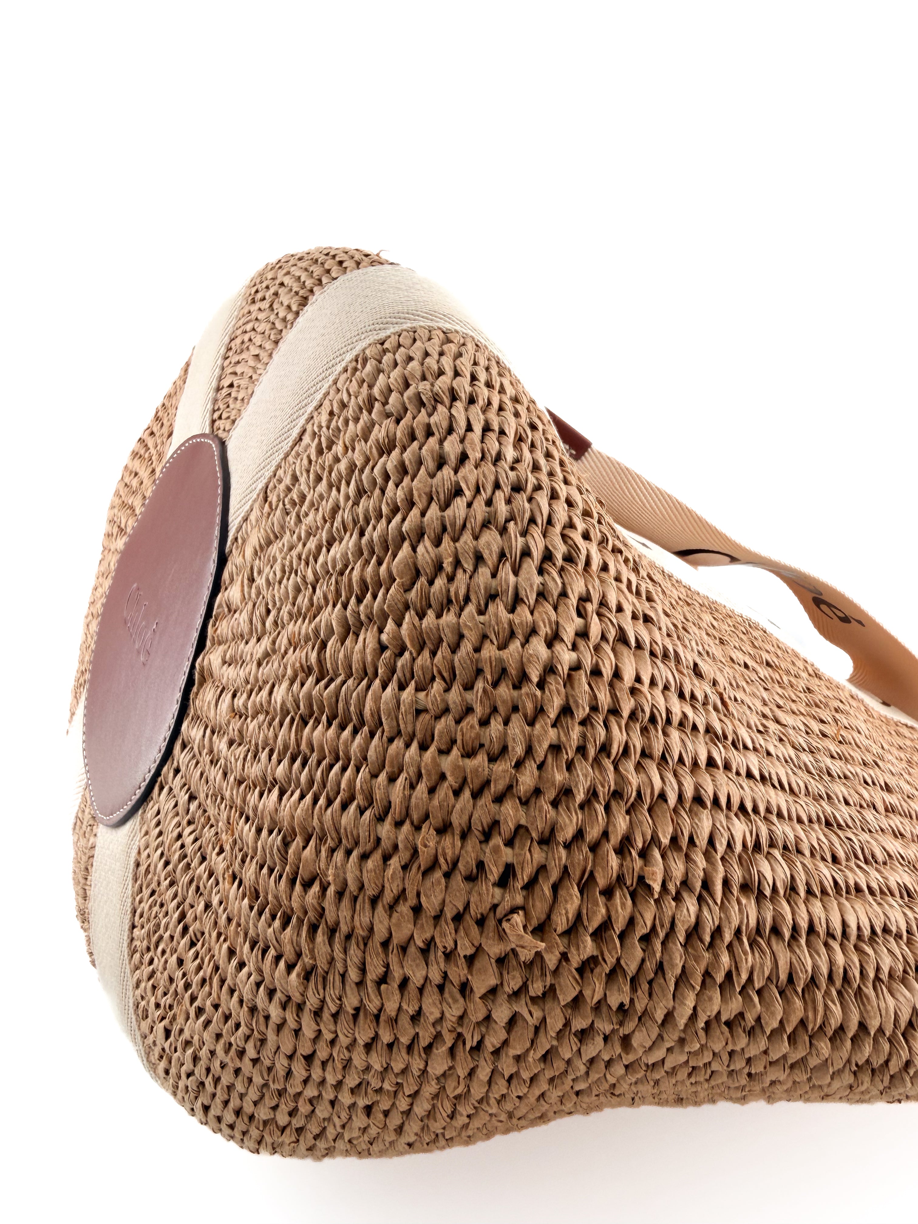 Chloe large Woody logo-strap tote bag