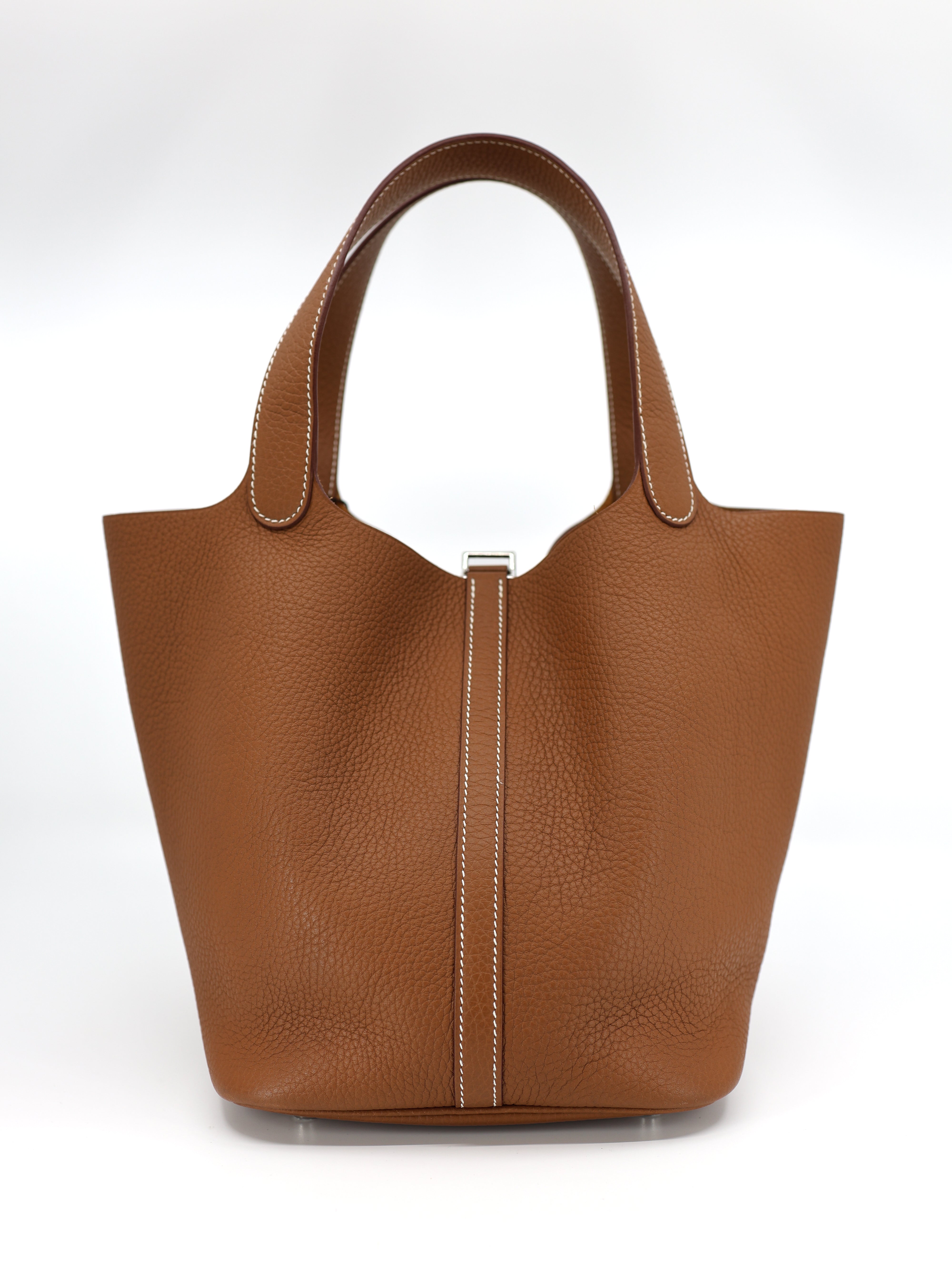 Hermes Taurillon Clemence Picotin 22 Gold