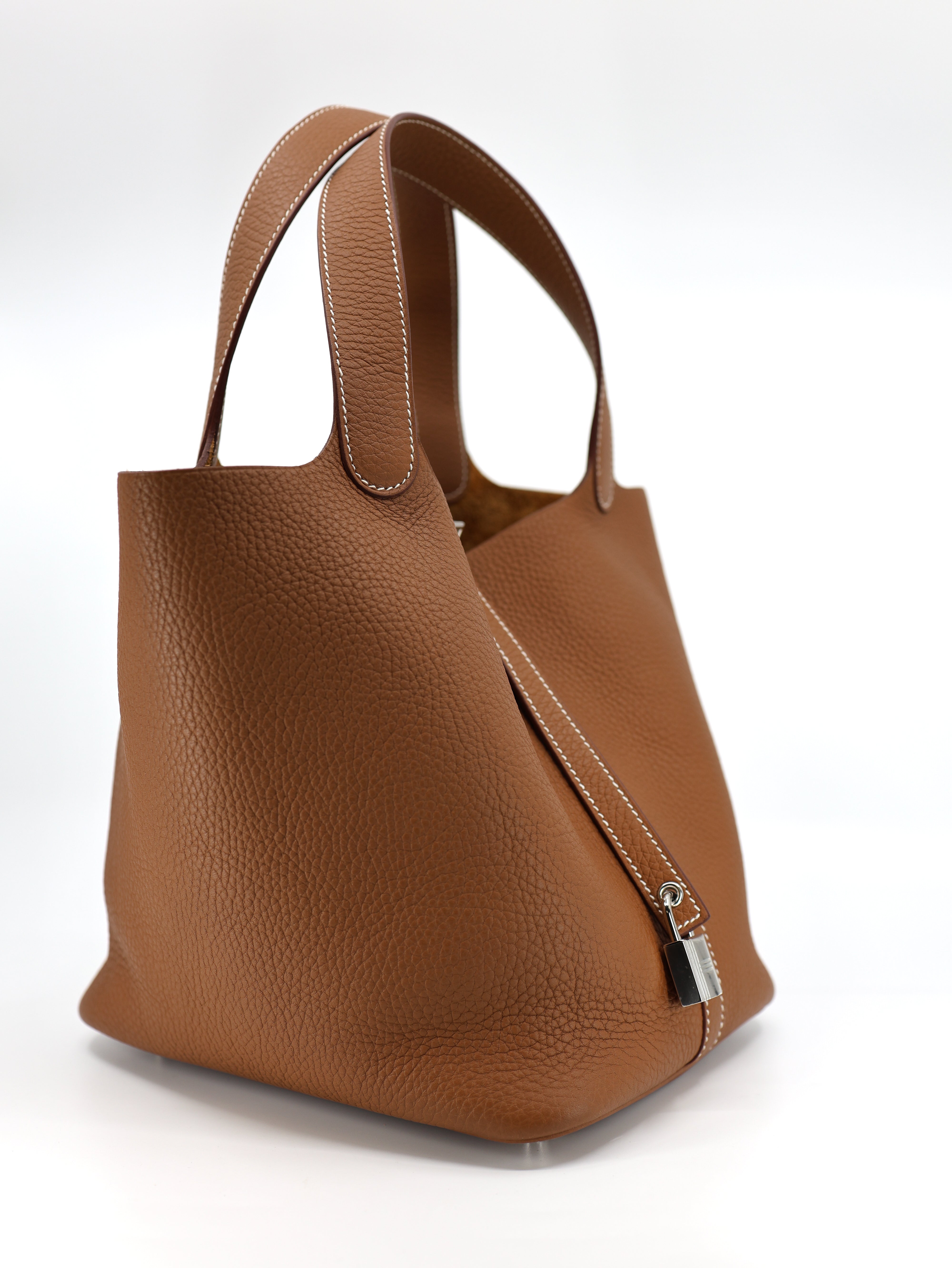 Hermes Taurillon Clemence Picotin 22 Gold