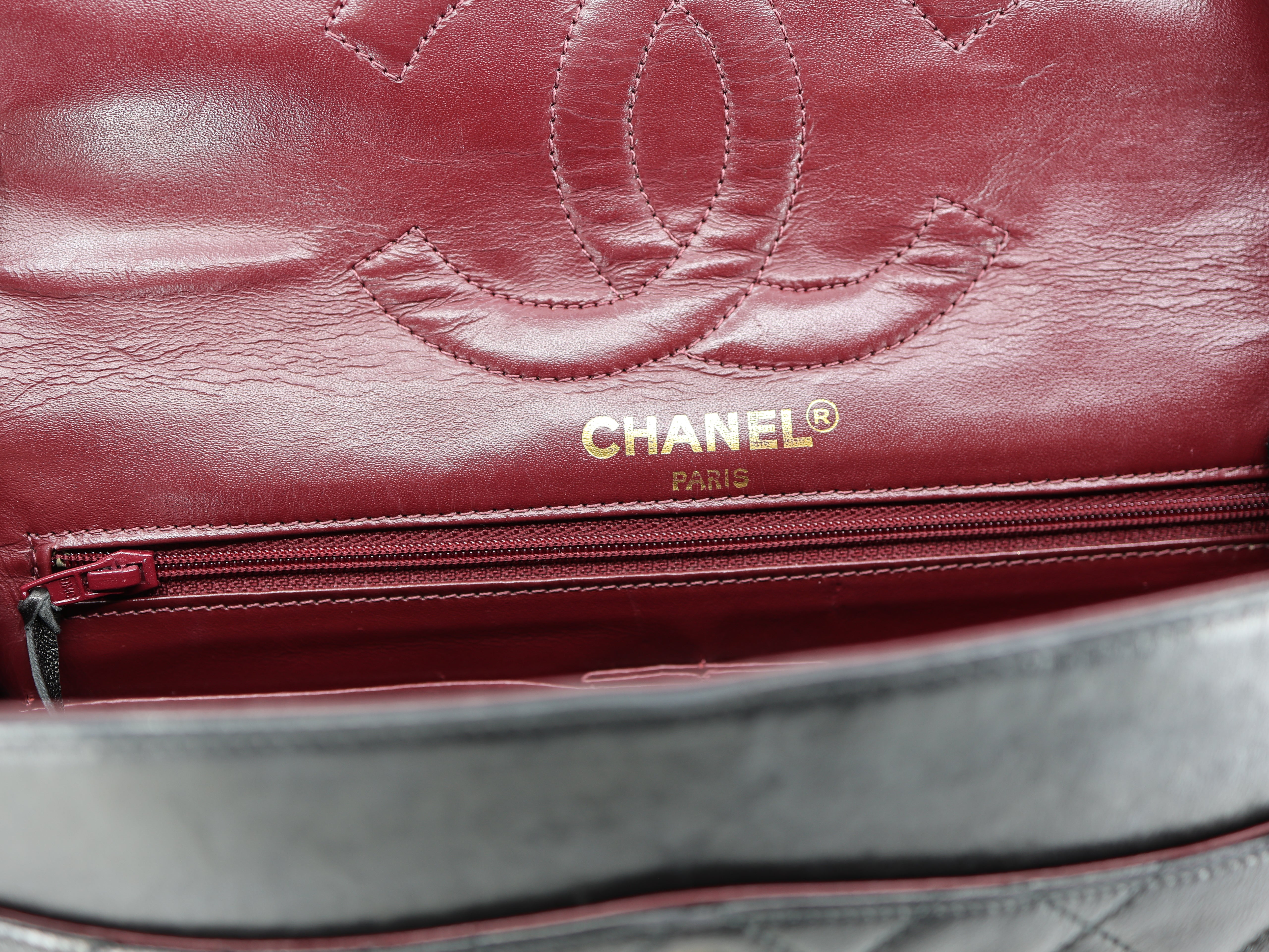 Chanel Lambskin Quilted Medium Double Flap Bag Black