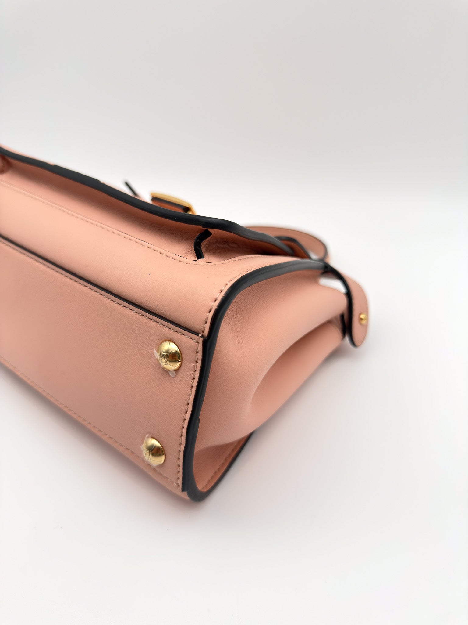 Fendi Peekaboo Mini Handle Bag With Strap Baby Pink