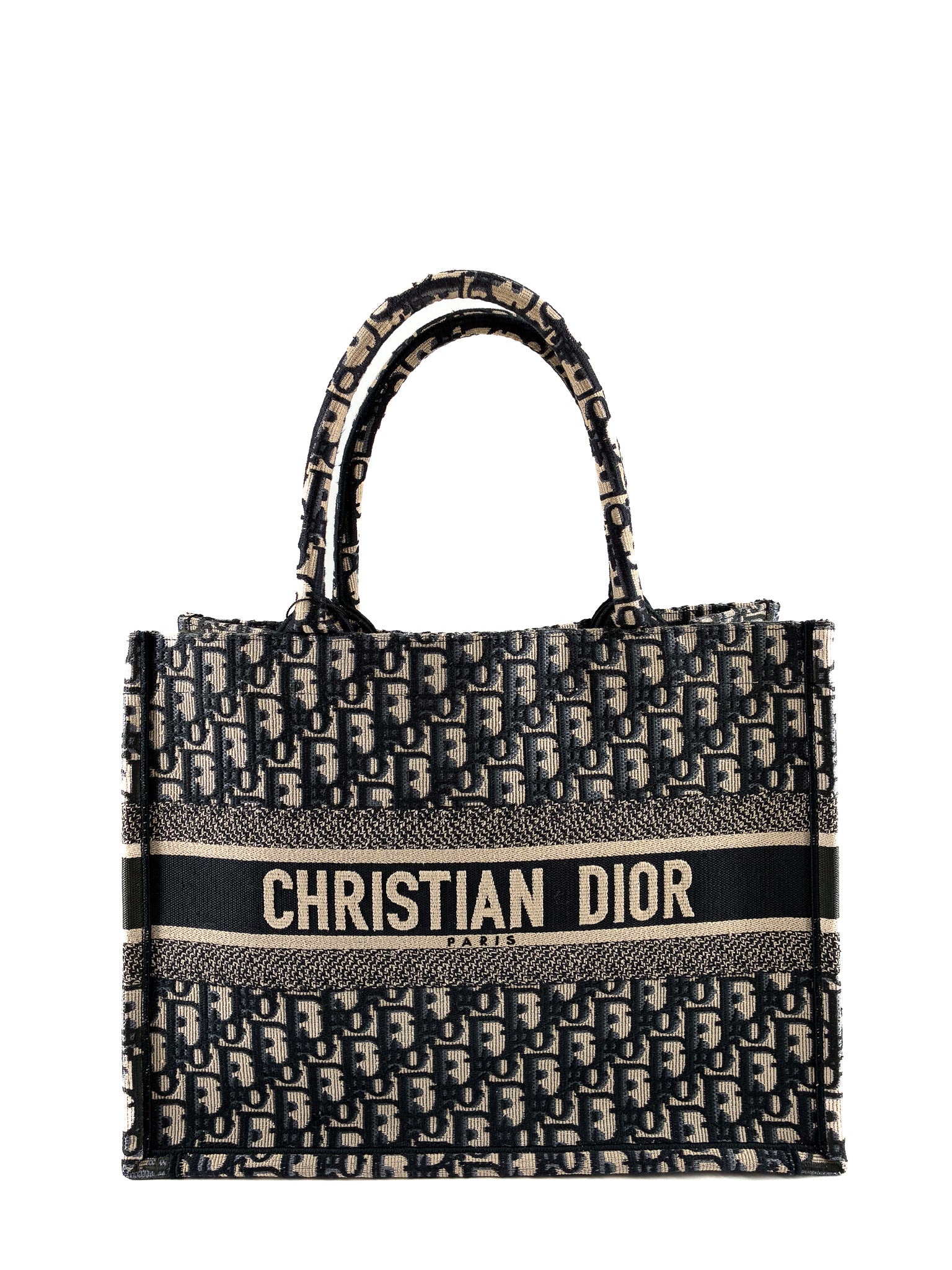 Christian Dior Oblique Medium Book Tote Blue Multicolor
