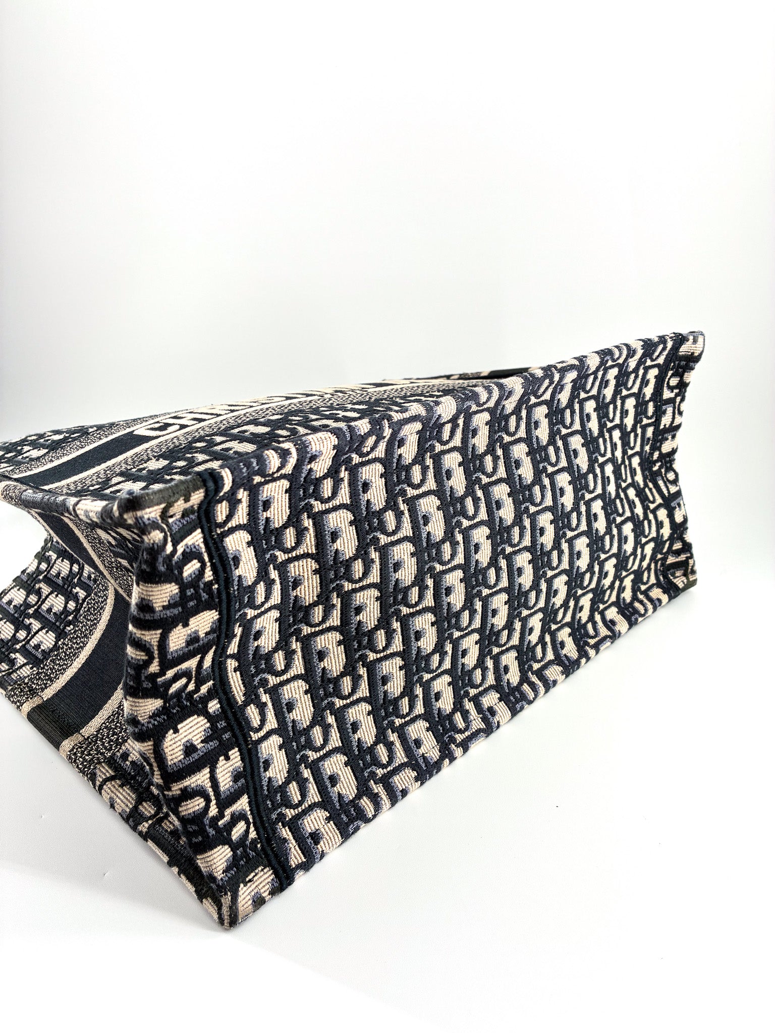 Christian Dior Oblique Medium Book Tote Blue Multicolor