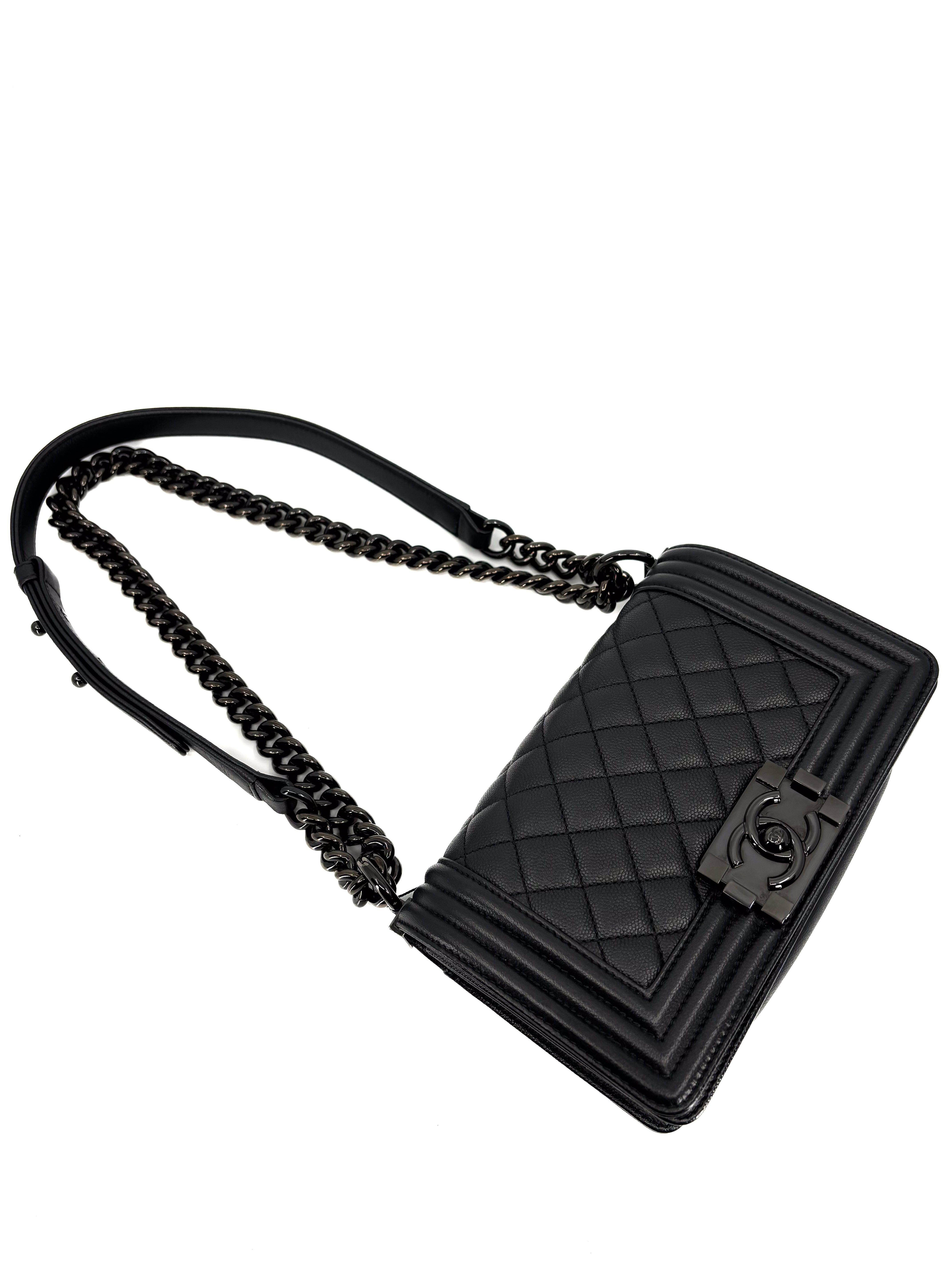 Chanel Boy Small Caviar So Black BHW