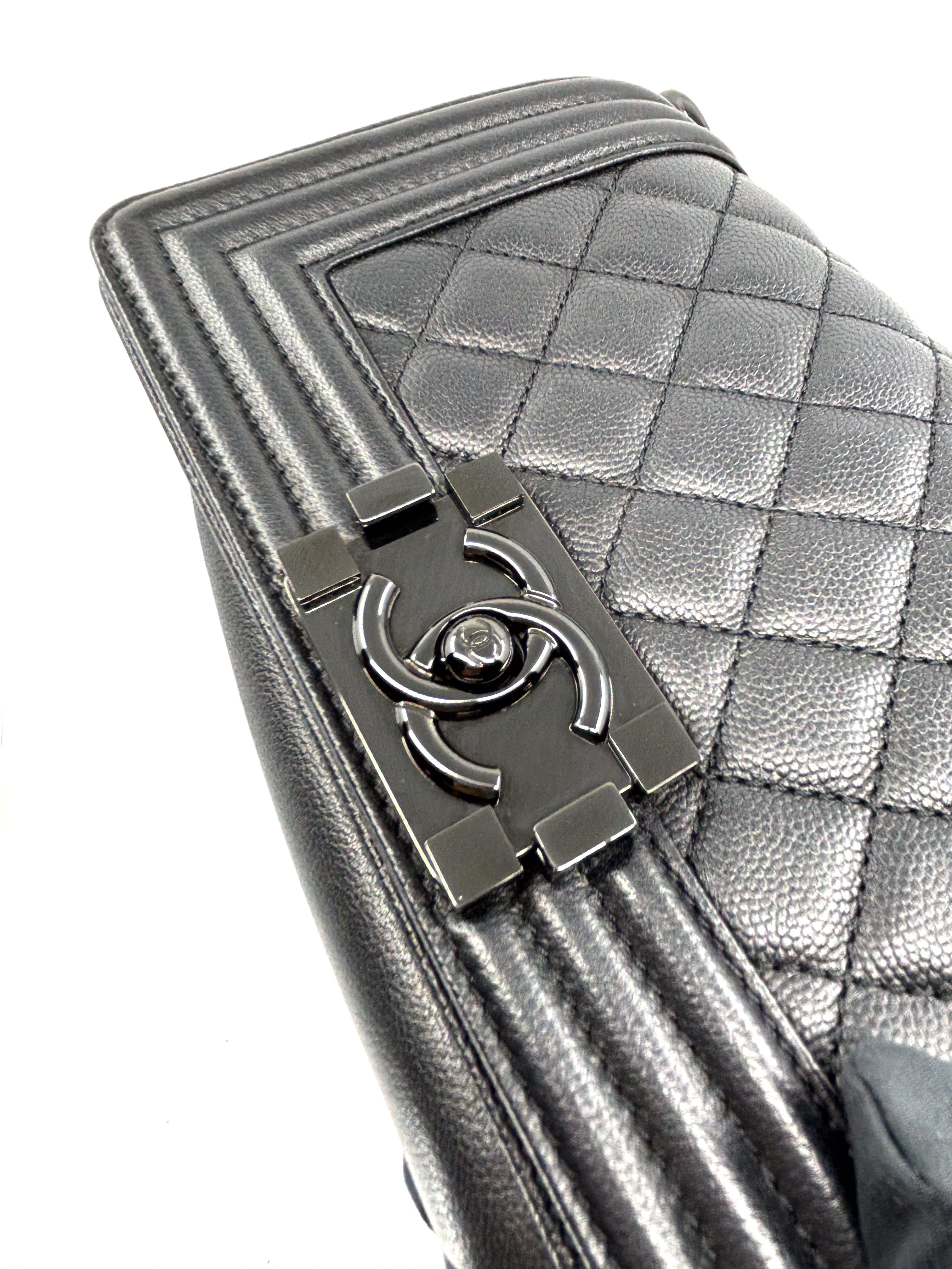 Chanel Boy Small Caviar So Black BHW
