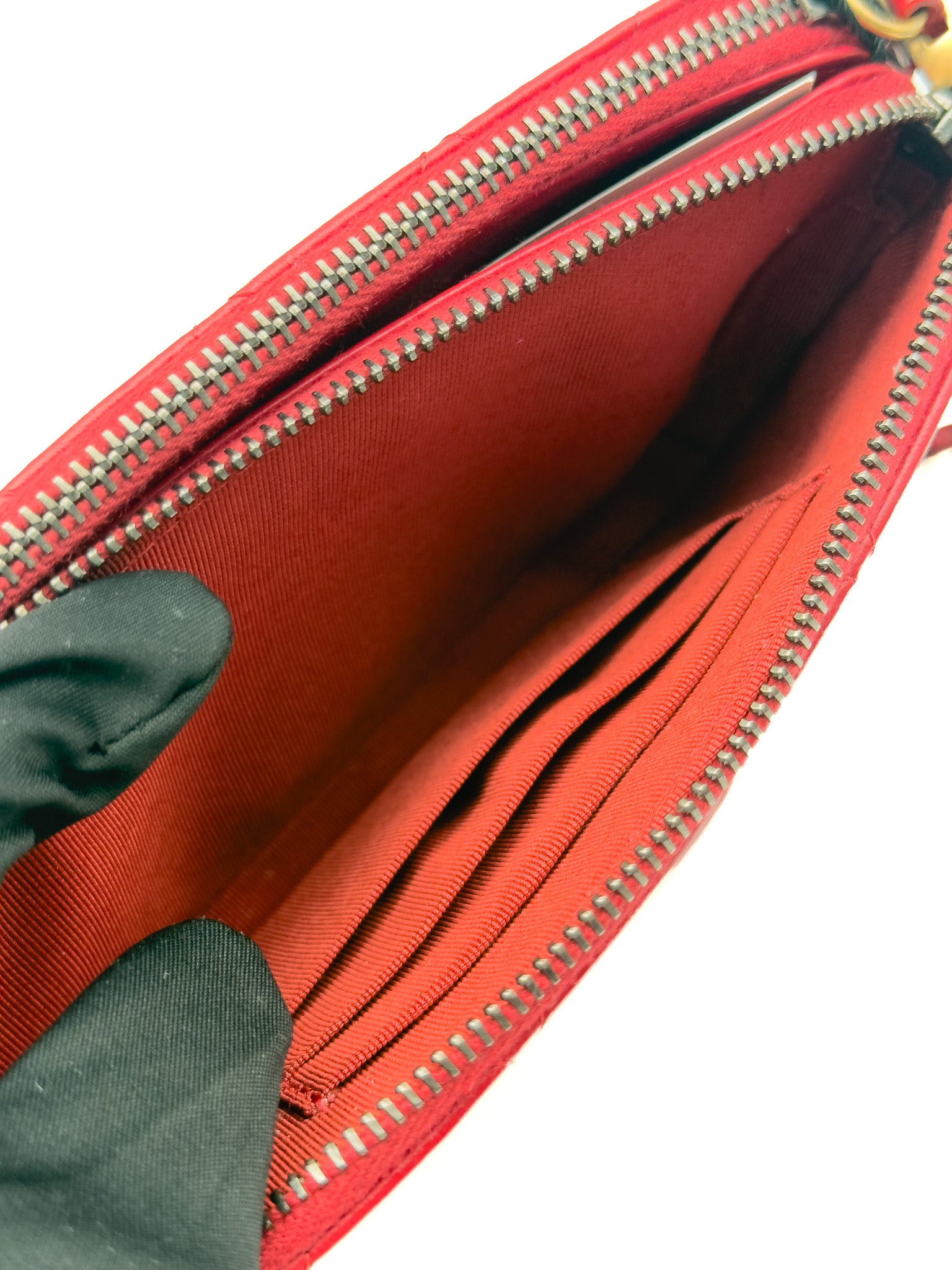 Chanel Gabrielle Double Zip with Chain Red