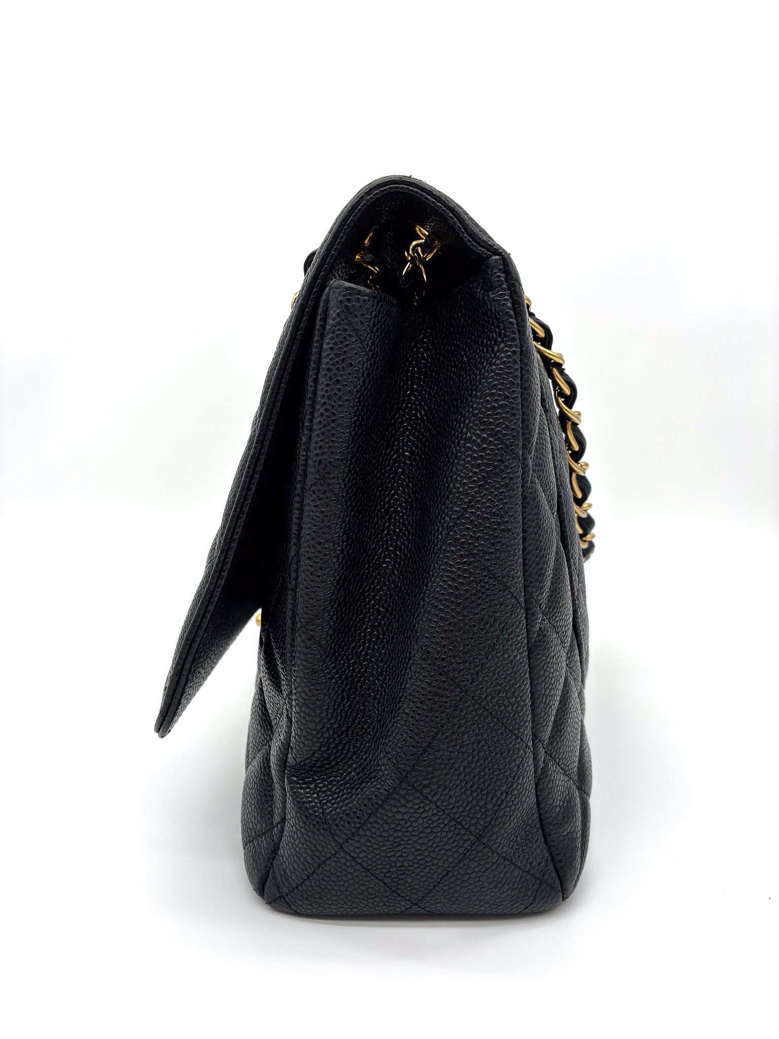 Chanel Caviar Quilted Maxi Single Flap Black
