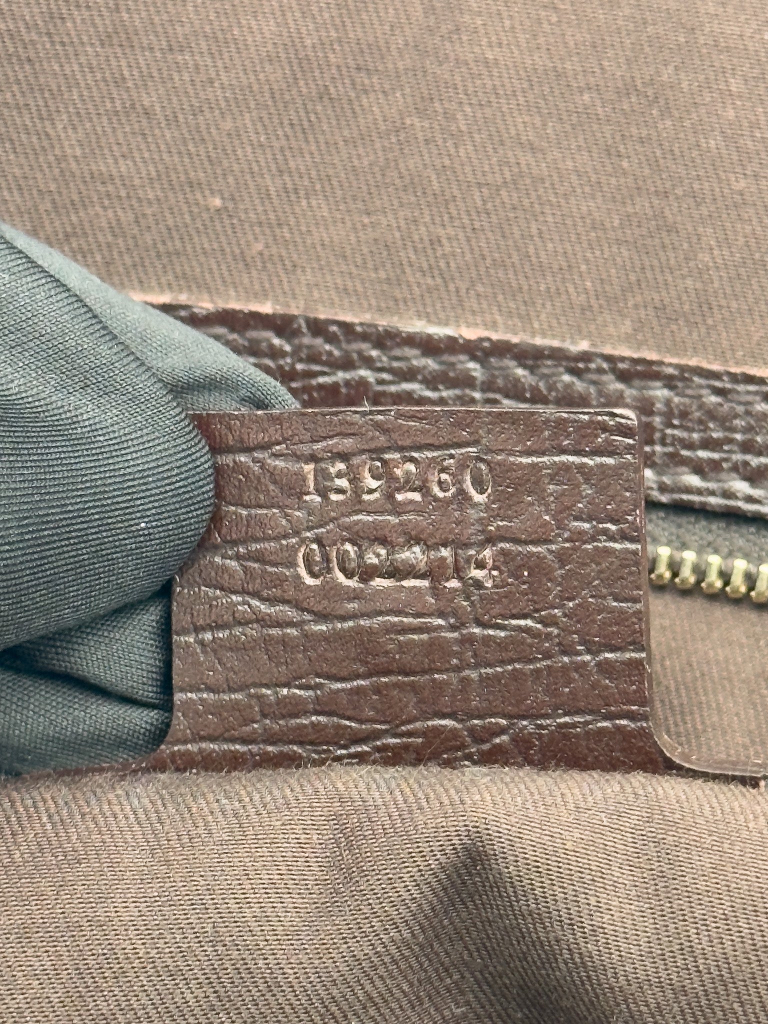 Gucci Monogram Medium Jolicoeur Tote Dark Brown