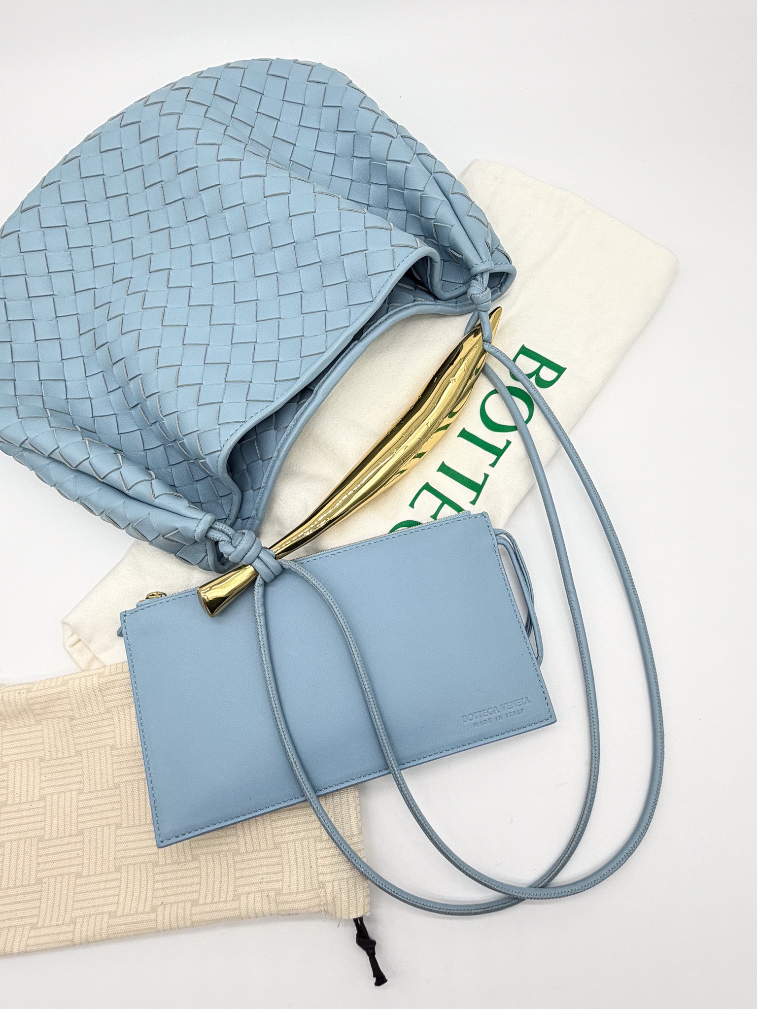 Bottega Veneta Medium Sardine Ice Intrecciato Leather Bag