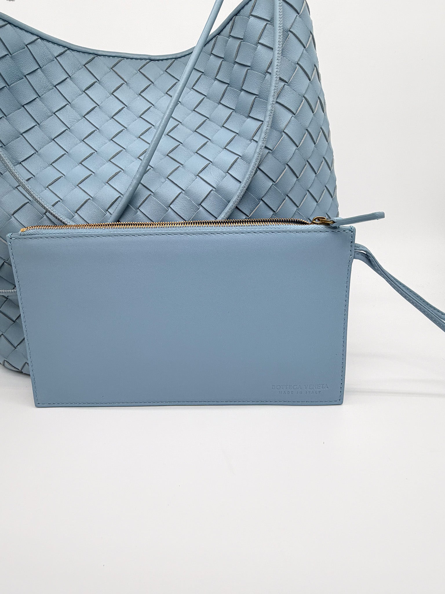 Bottega Veneta Medium Sardine Ice Intrecciato Leather Bag