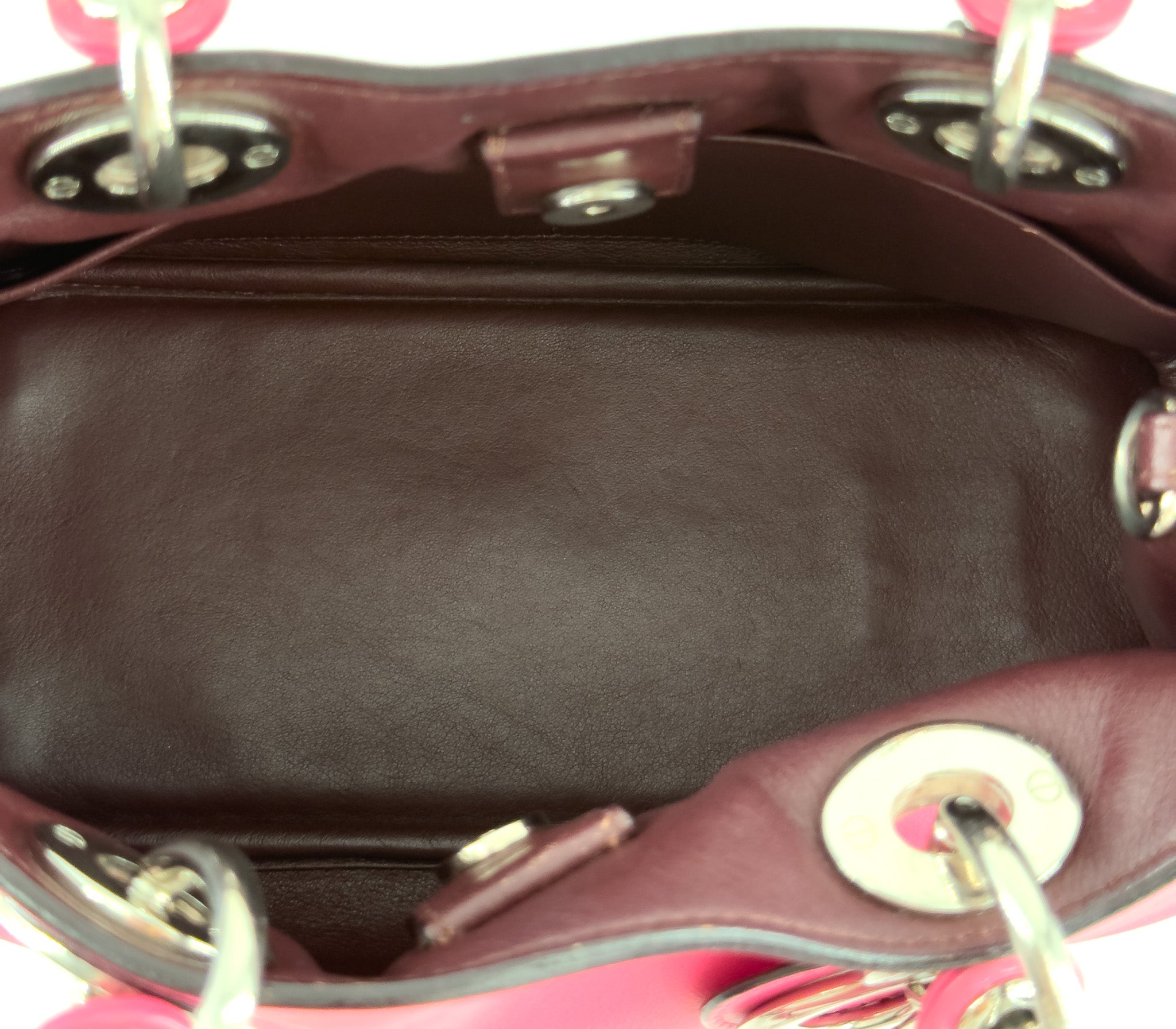 CHRISTIAN DIOR Calfskin Small Diorissimo Tote Pink