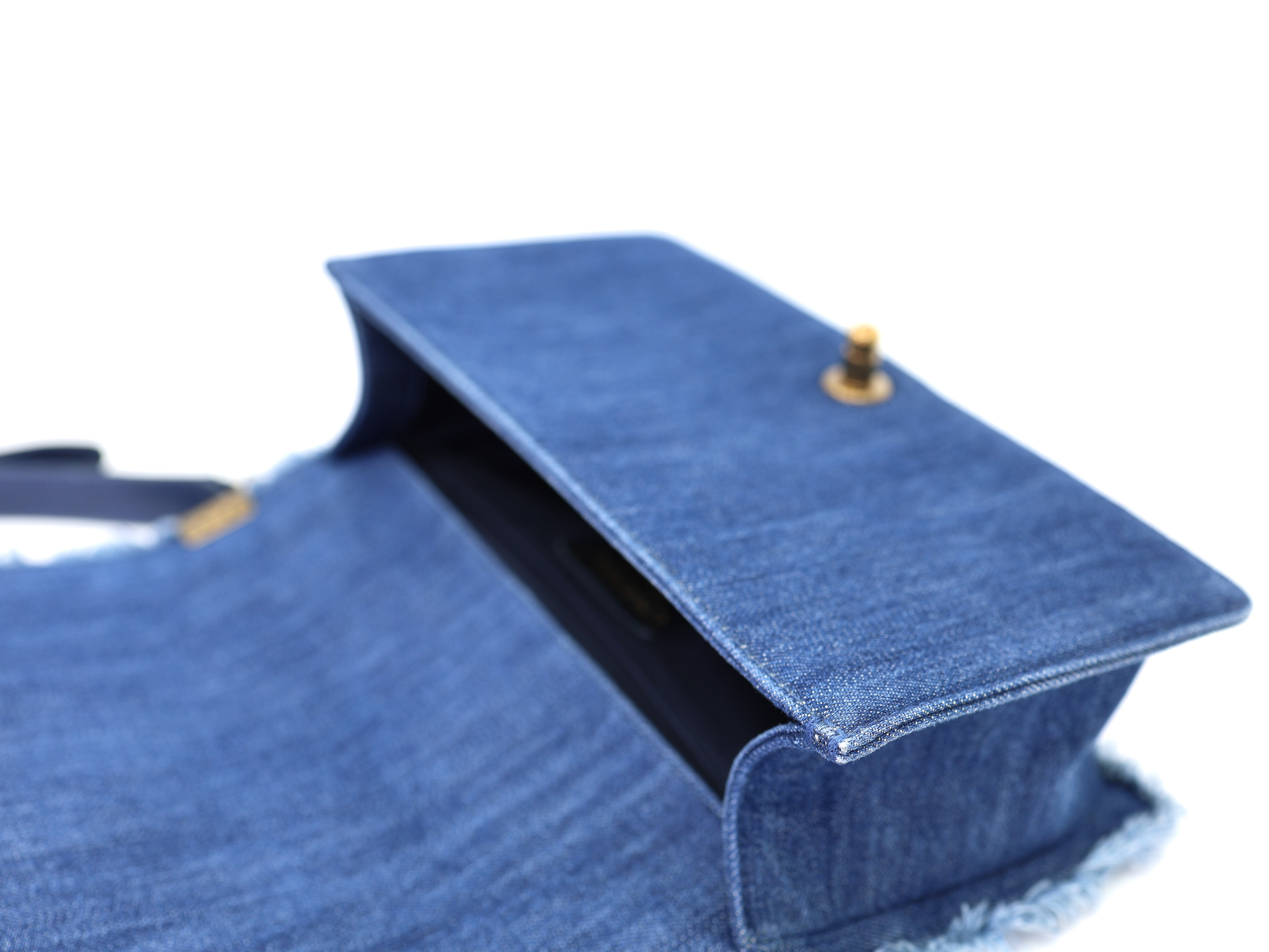 Chanel Denim Patchwork Medium Boy Flap Blue