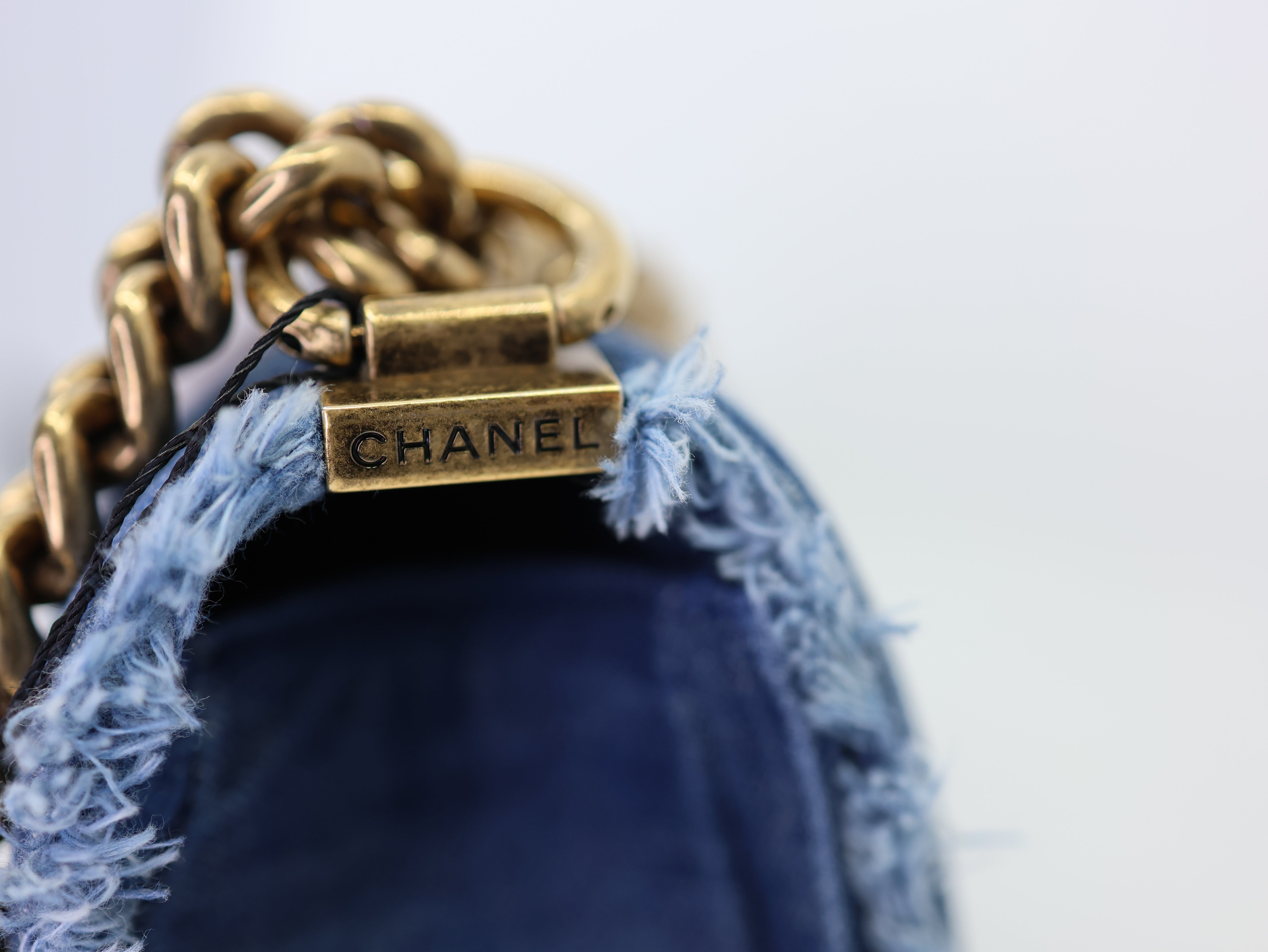 Chanel Denim Patchwork Medium Boy Flap Blue