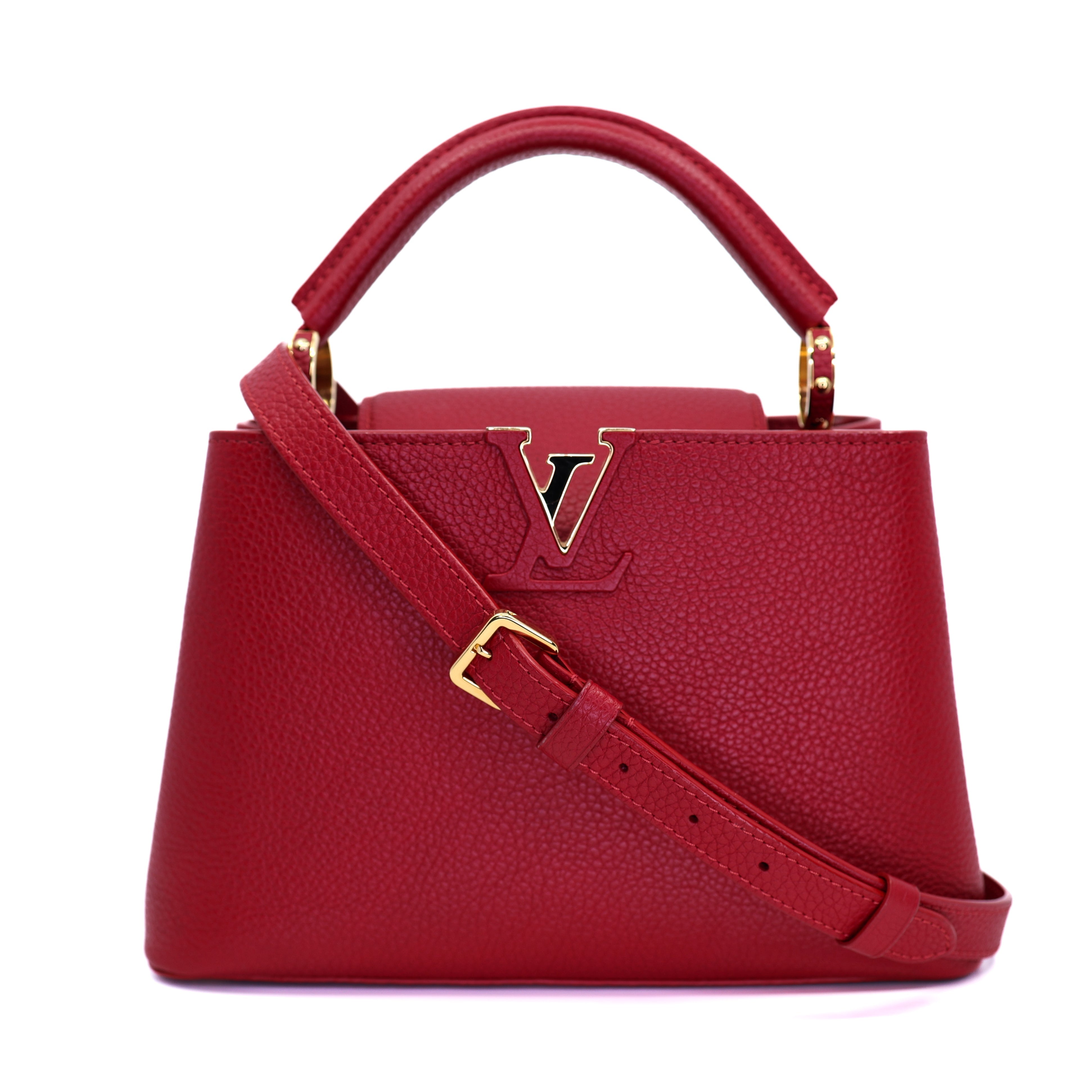 Louis Vuitton Red Taurillon Leather Capucines BB