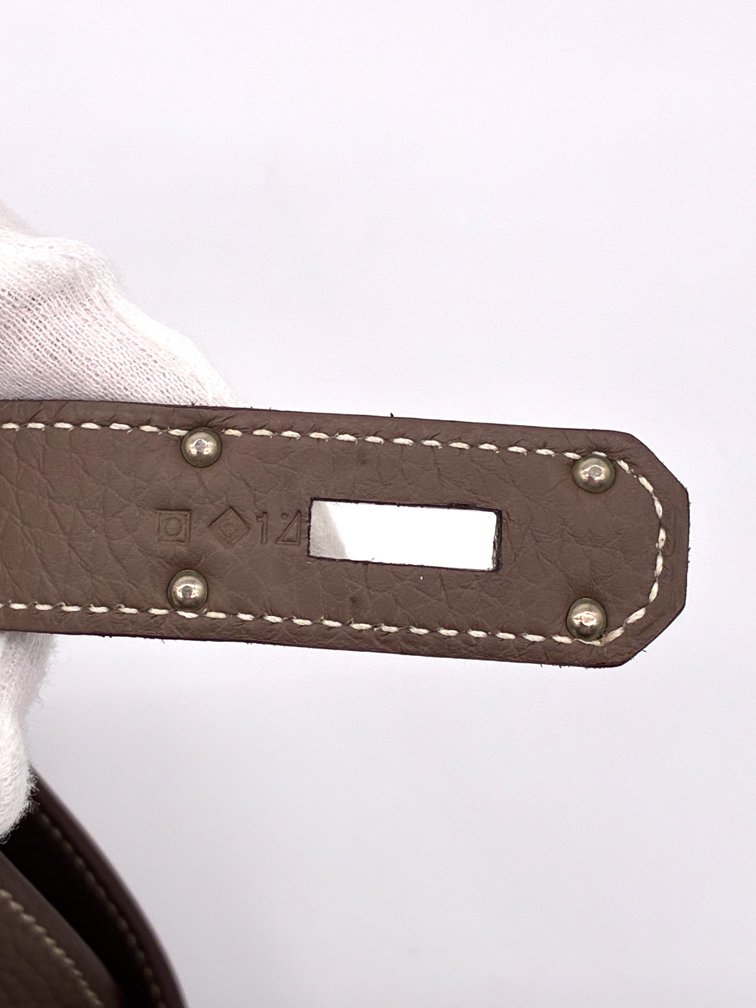 Hermes Taurillon Clemence Jypsiere 28 Etoupe