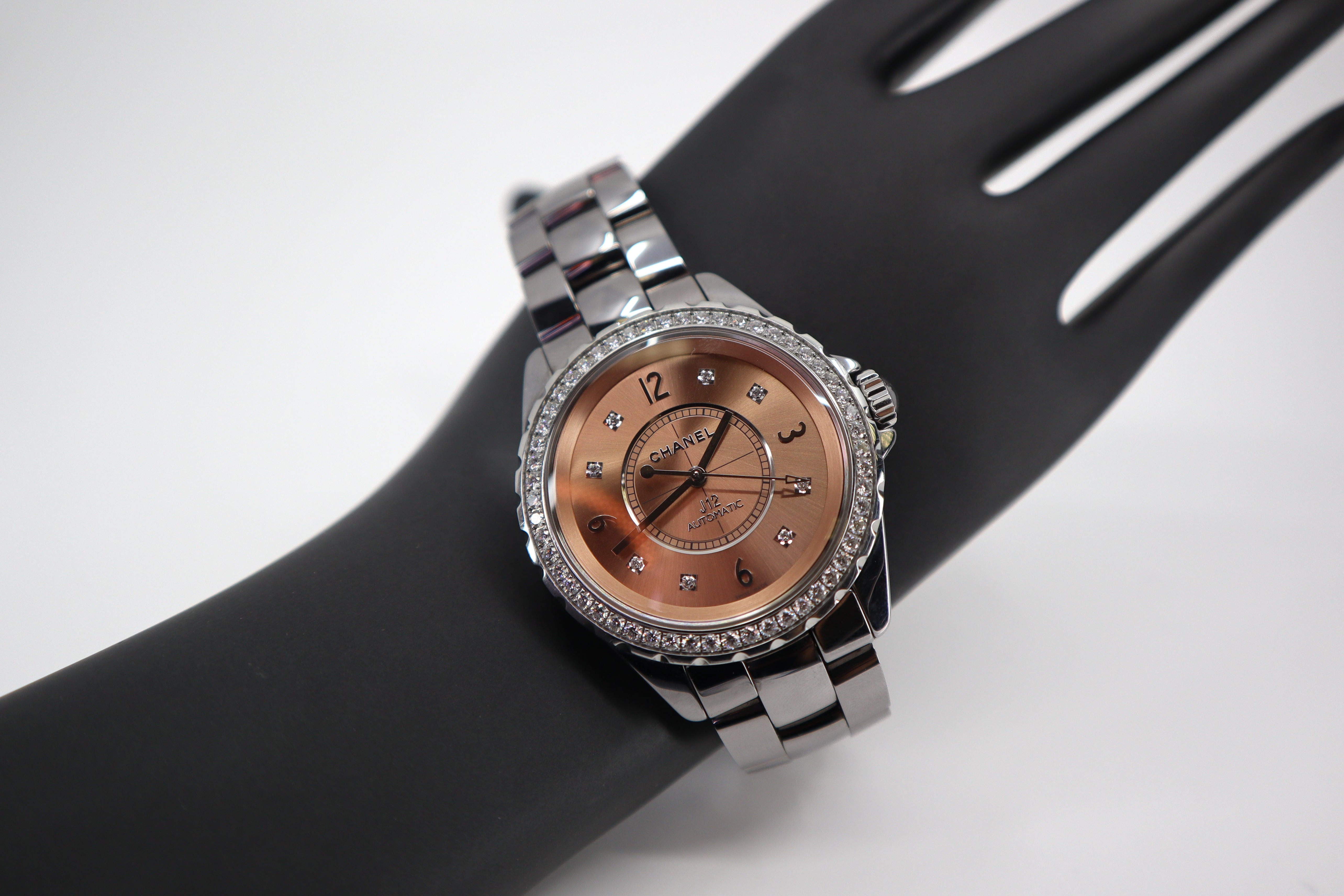 Chanel J12 Chromatic H2564 Automatic Rose/Pink Factory Diamond Dial/ Bezel