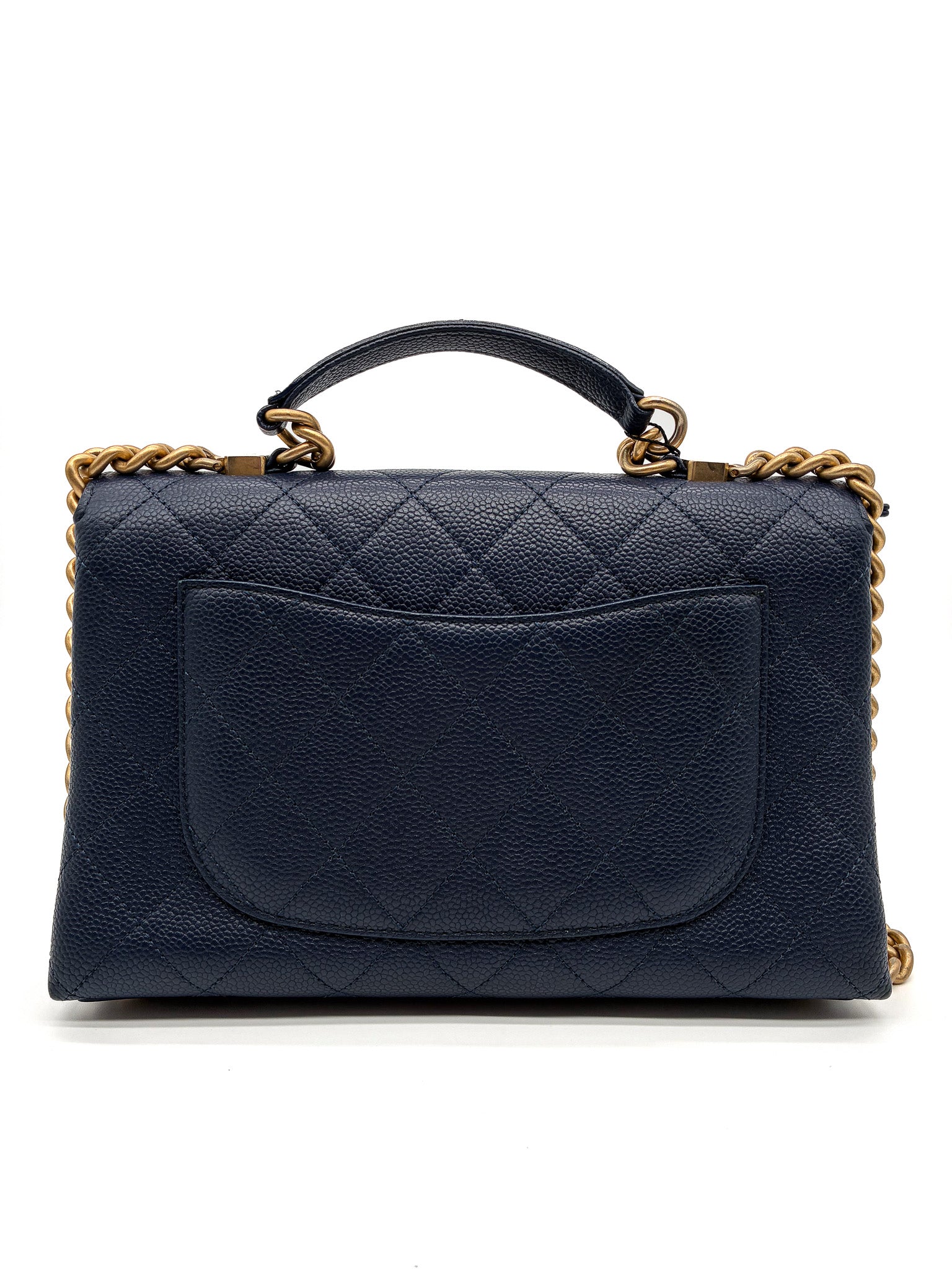 Chanel Medium Business Affinity Top Handle Bag – Navy Blue Caviar Leather