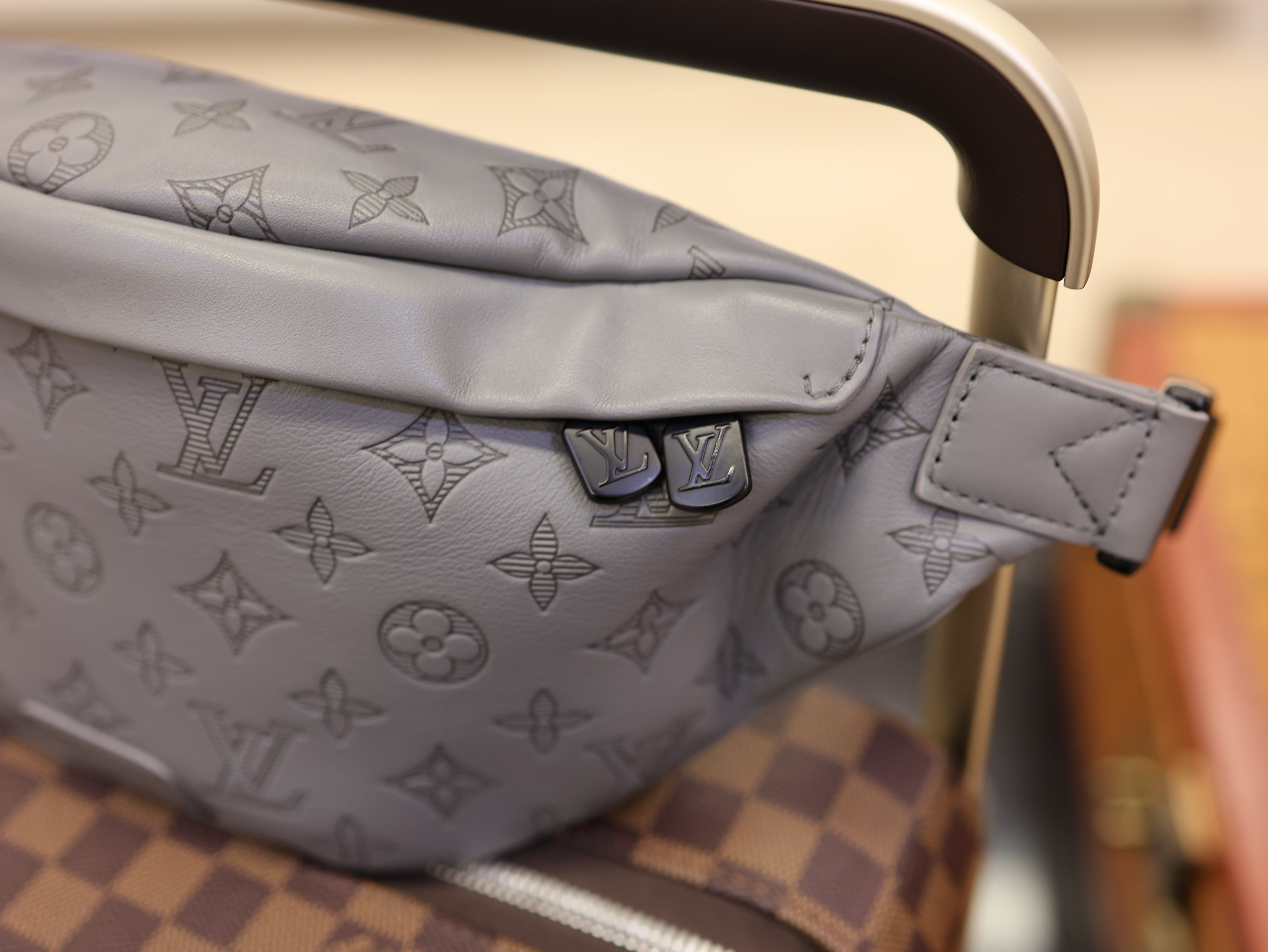 Louis Vuitton Calfskin Monogram Shadow Discovery Bumbag PM