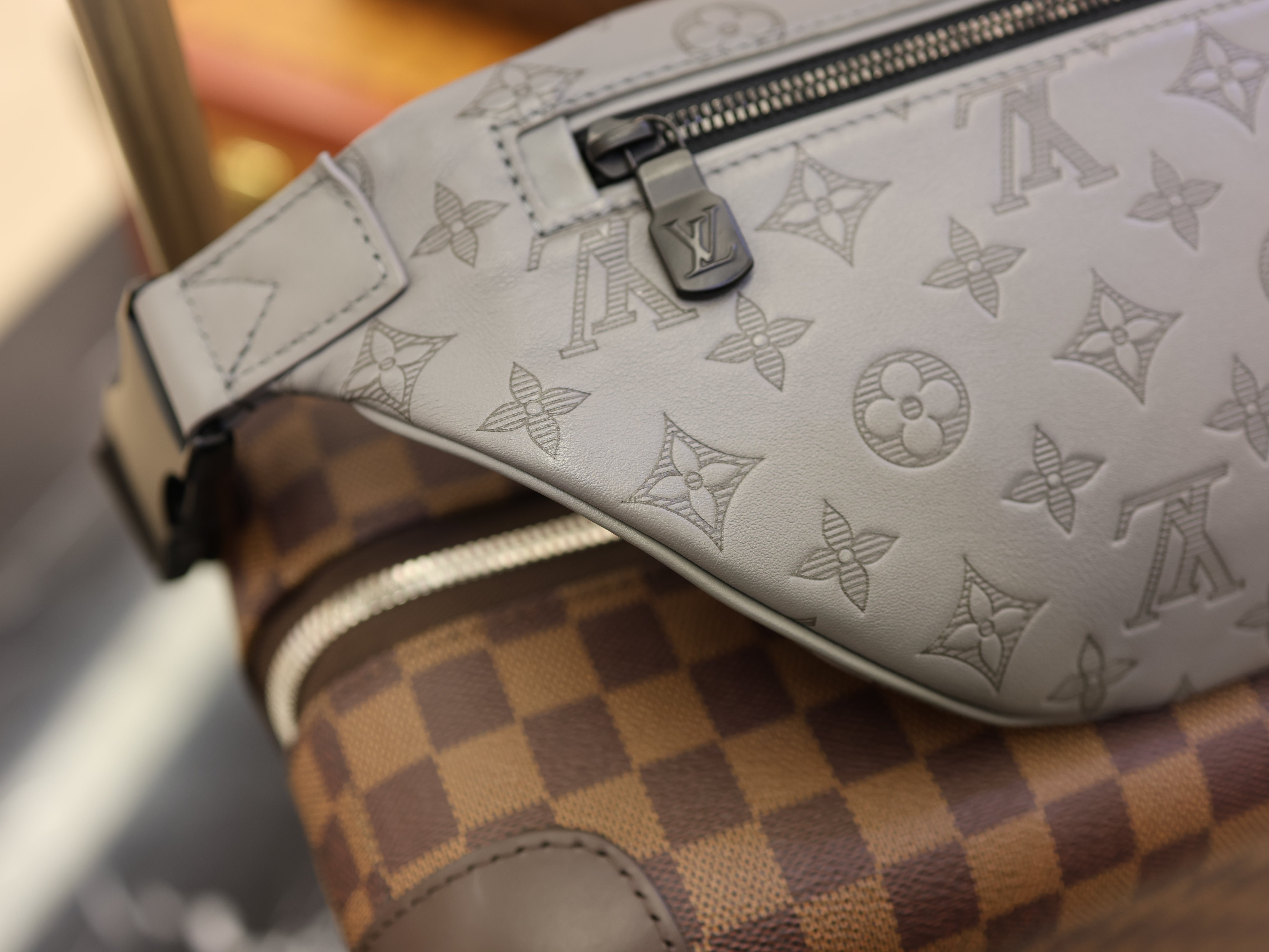 Louis Vuitton Calfskin Monogram Shadow Discovery Bumbag PM