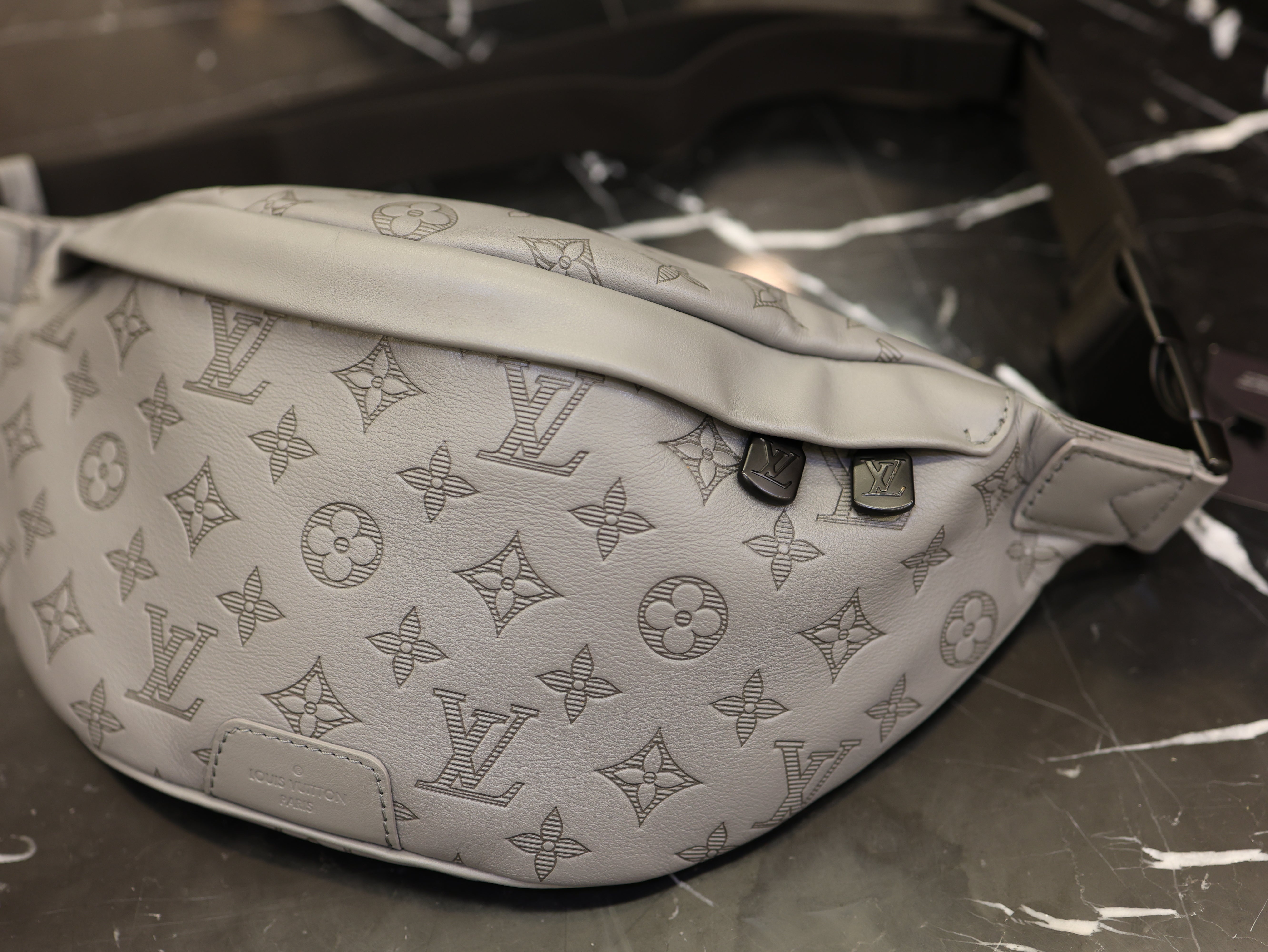 Louis Vuitton Calfskin Monogram Shadow Discovery Bumbag PM