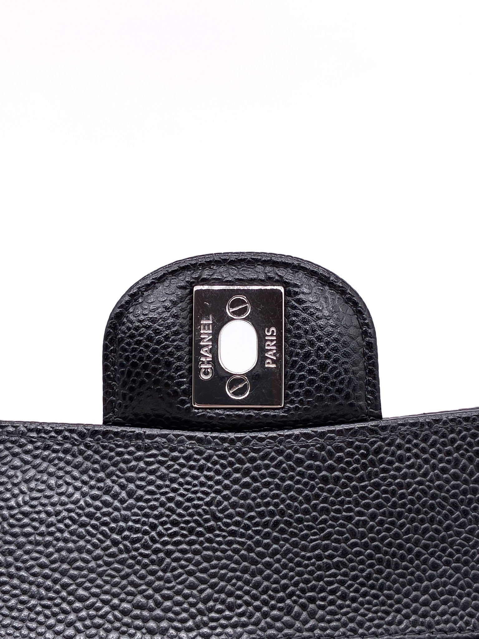 Chanel Small Classic Double Flap Black Caviar Silver Hardware