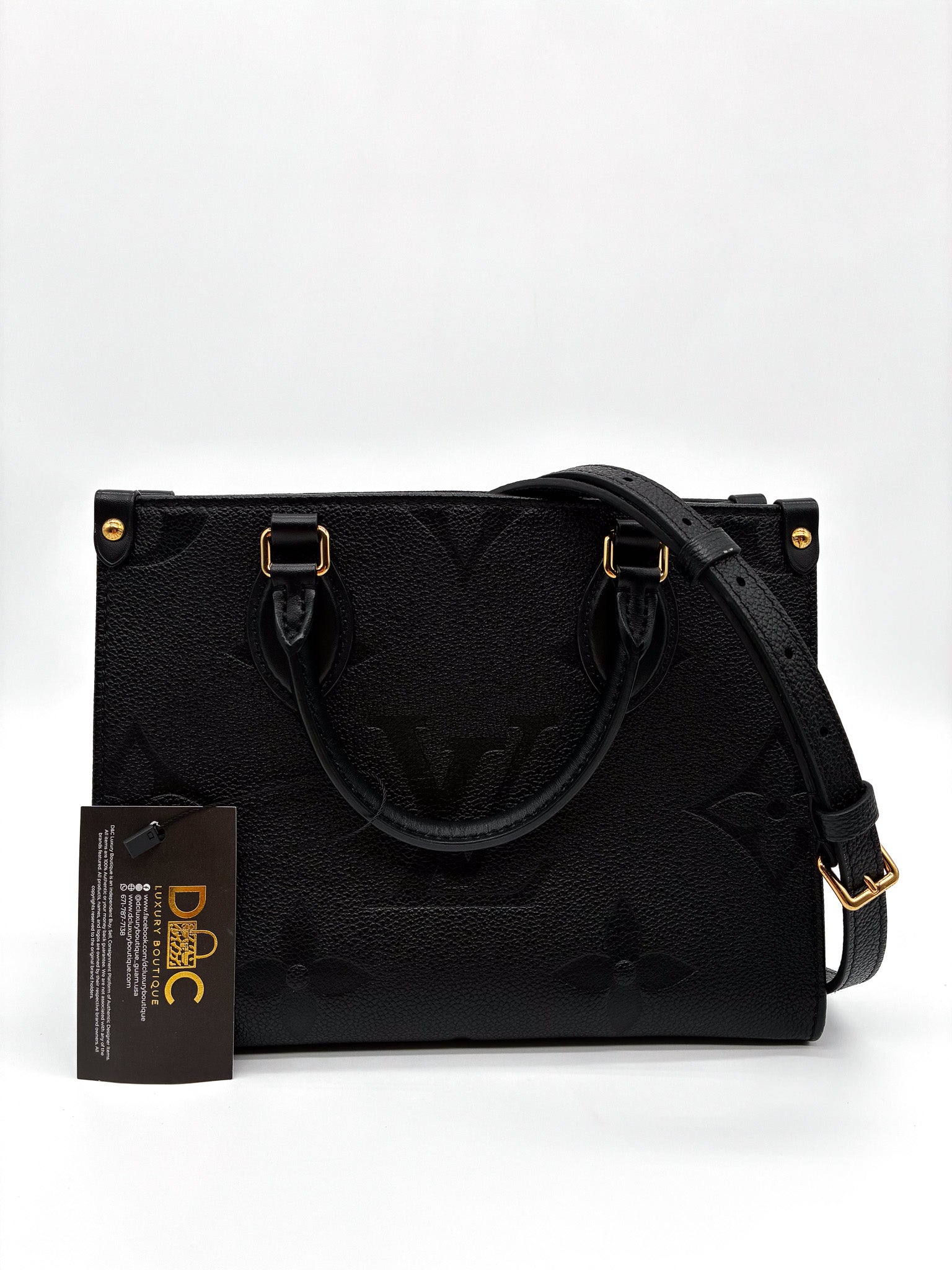 Louis Vuitton OnTheGo PM Tote Crafted in Black Monogram Empreinte Leather