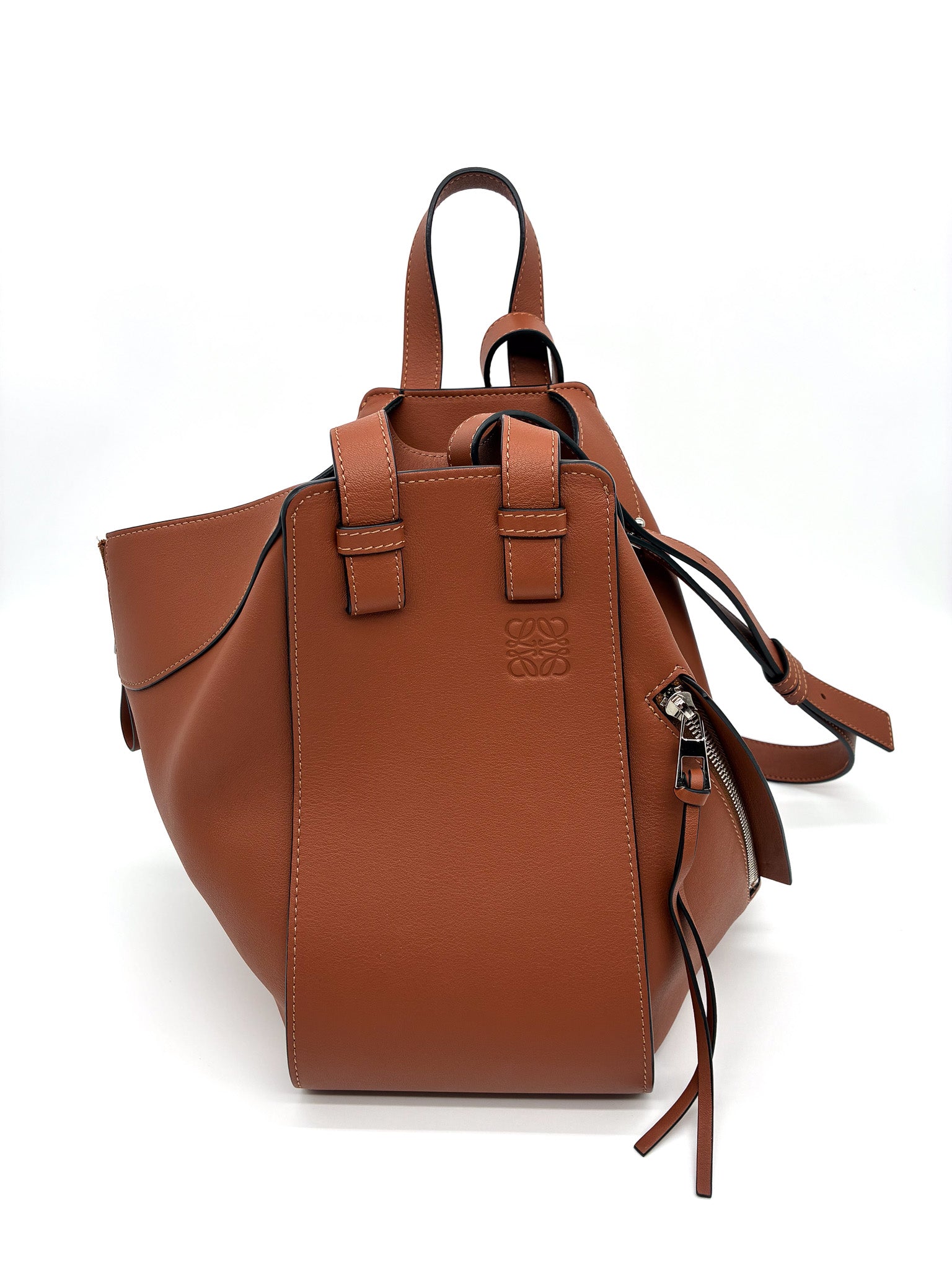 Loewe Hammock Small Shoulder Bag Tan Soft Calfskin Leather SHW