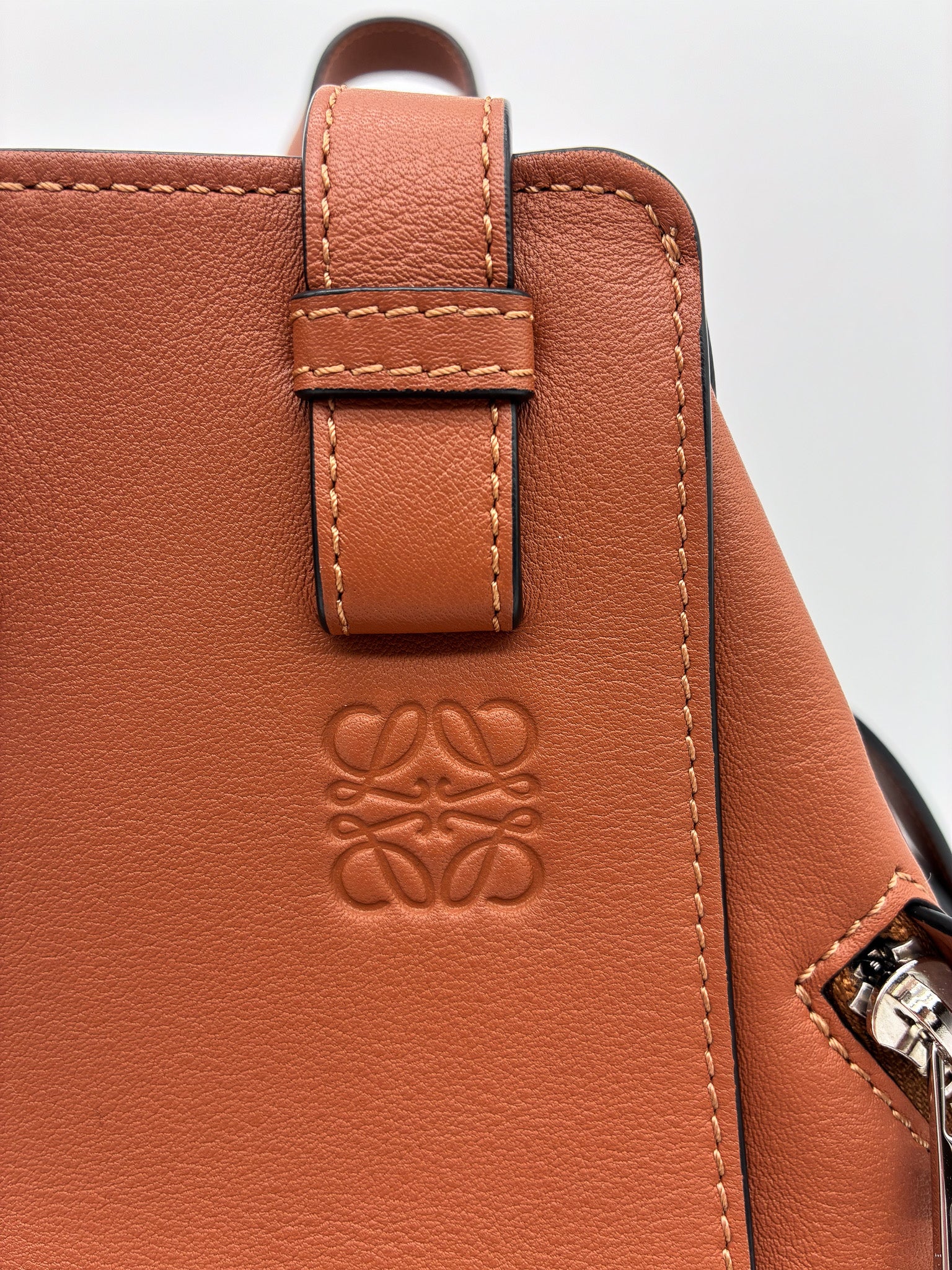 Loewe Hammock Small Shoulder Bag Tan Soft Calfskin Leather SHW