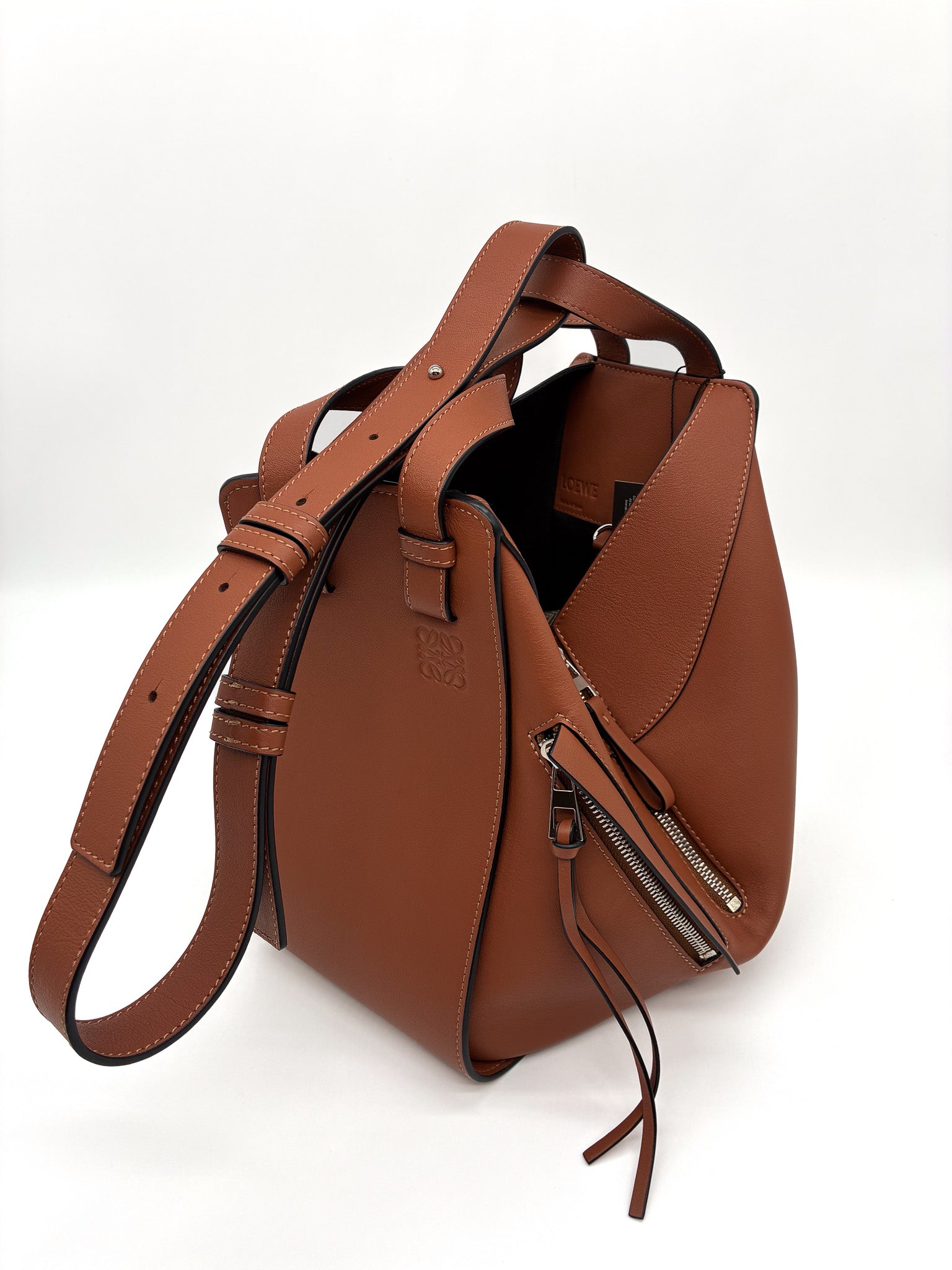 Loewe Hammock Small Shoulder Bag Tan Soft Calfskin Leather SHW