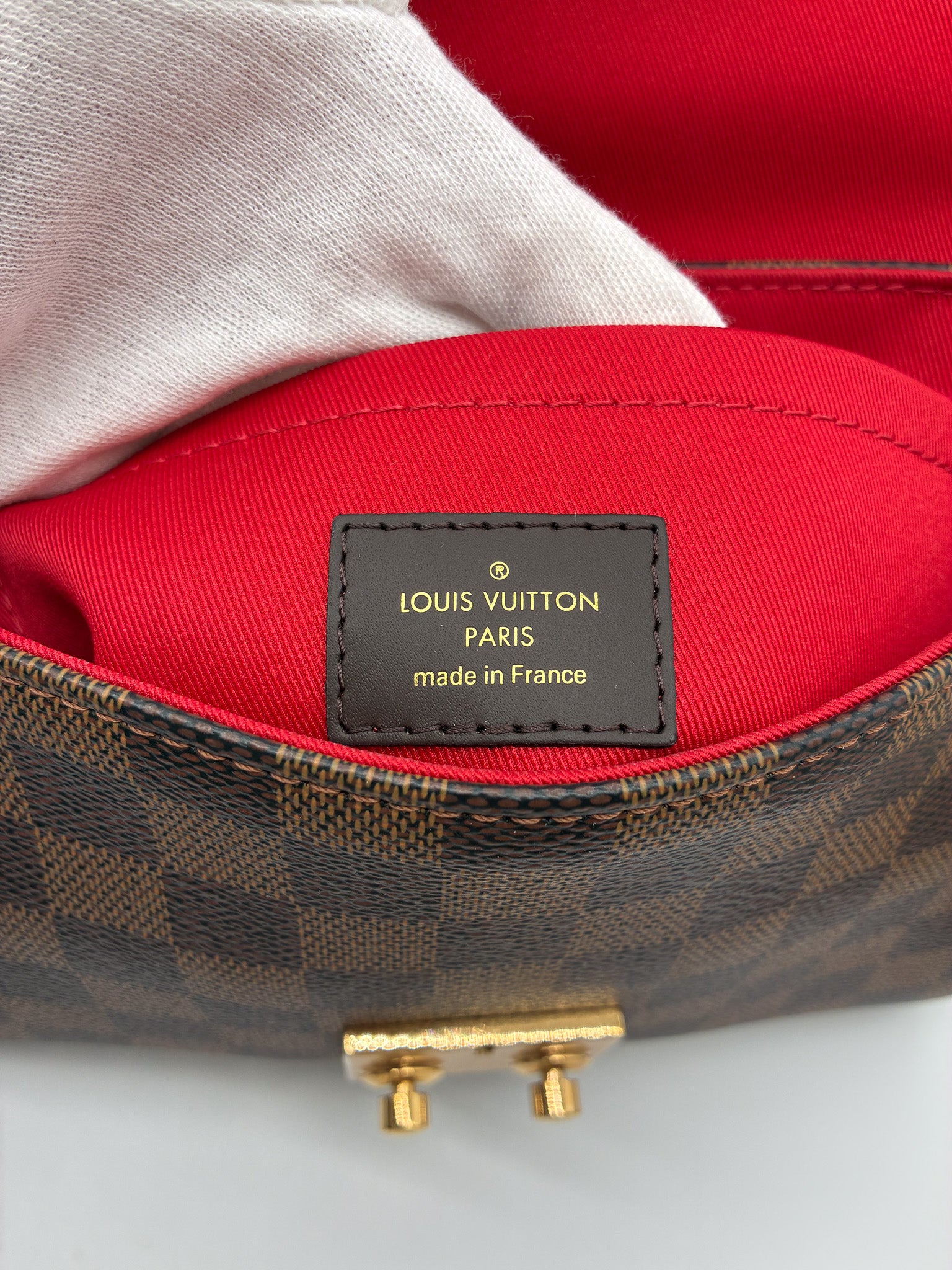 LOUIS VUITTON Croisette Damier Ebene Brown GHW