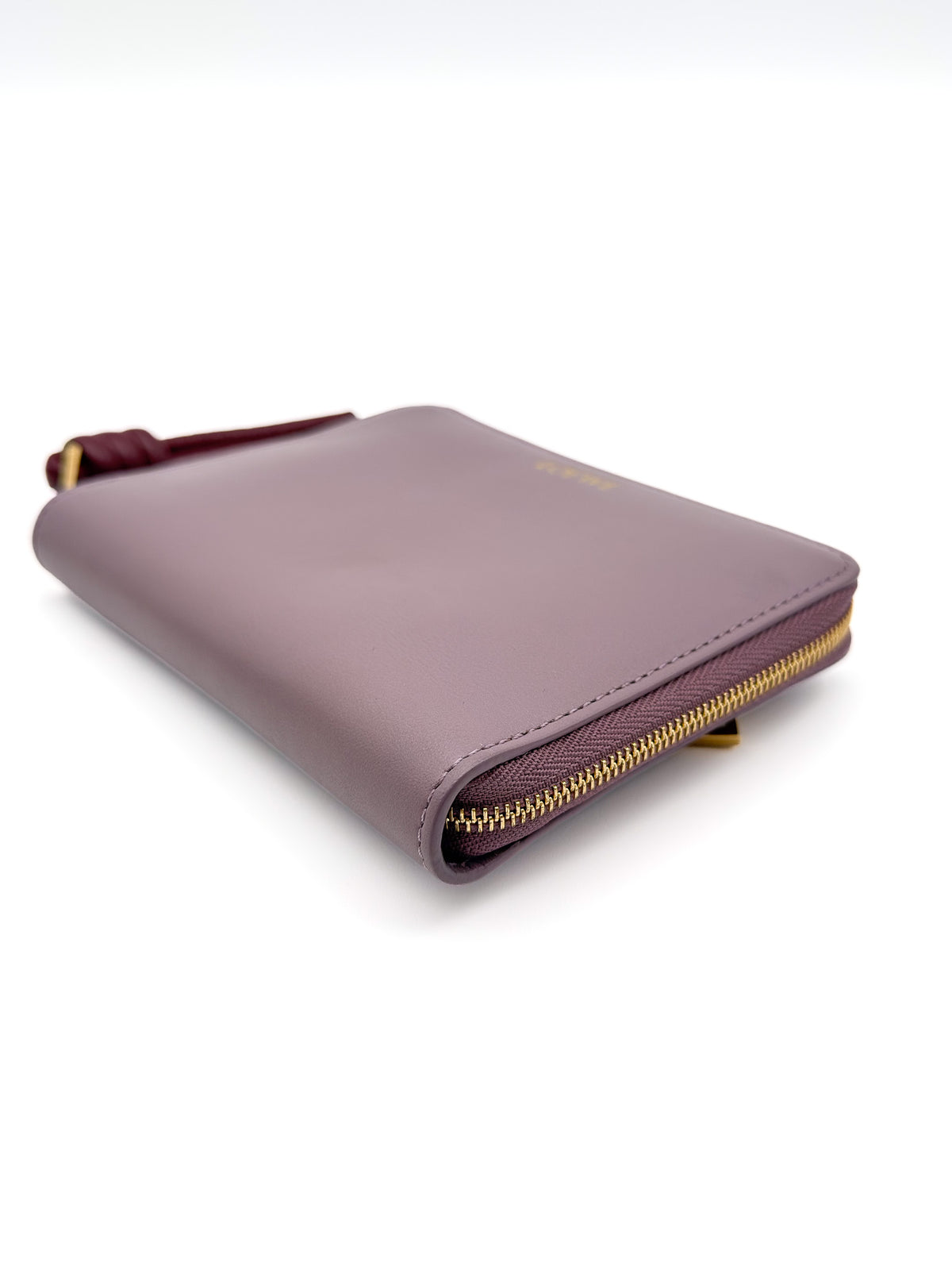 Loewe Compact Knot Zip around Wallet Purple