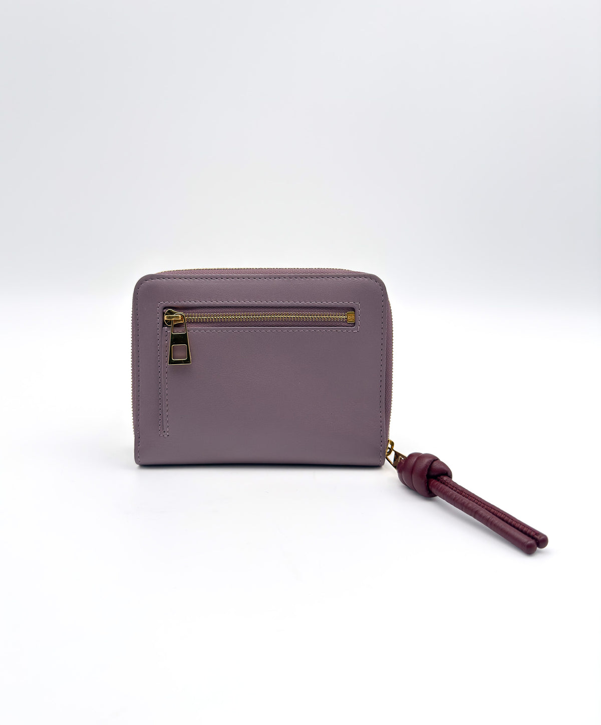 Loewe Compact Knot Zip around Wallet Purple