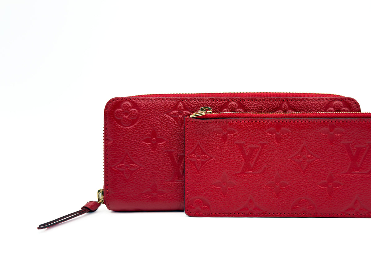 Louis Vuitton Clemence Long Wallet Red