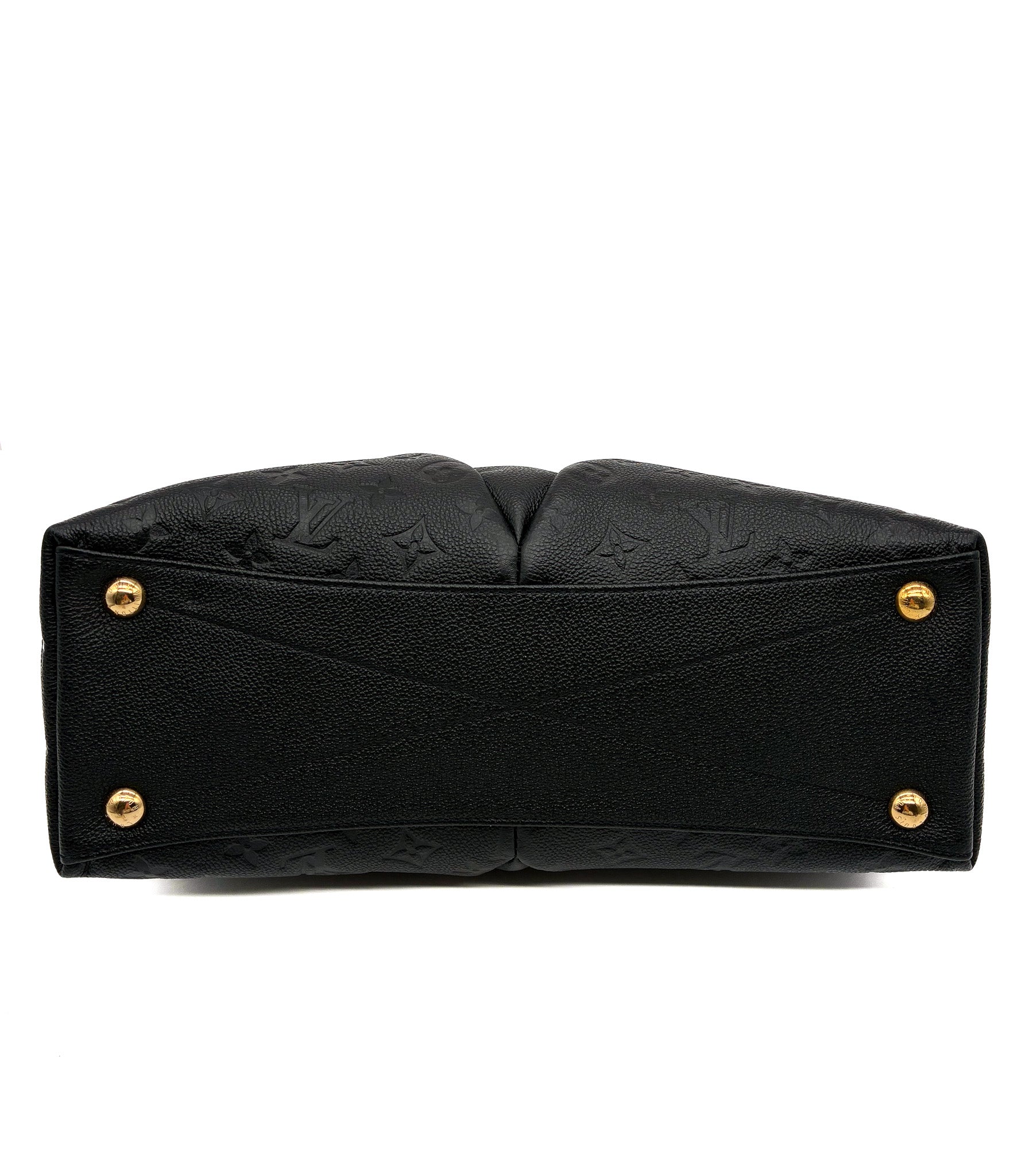 Louis Vuitton V Tote MM in Black Monogram Empreinte Leather with GHW