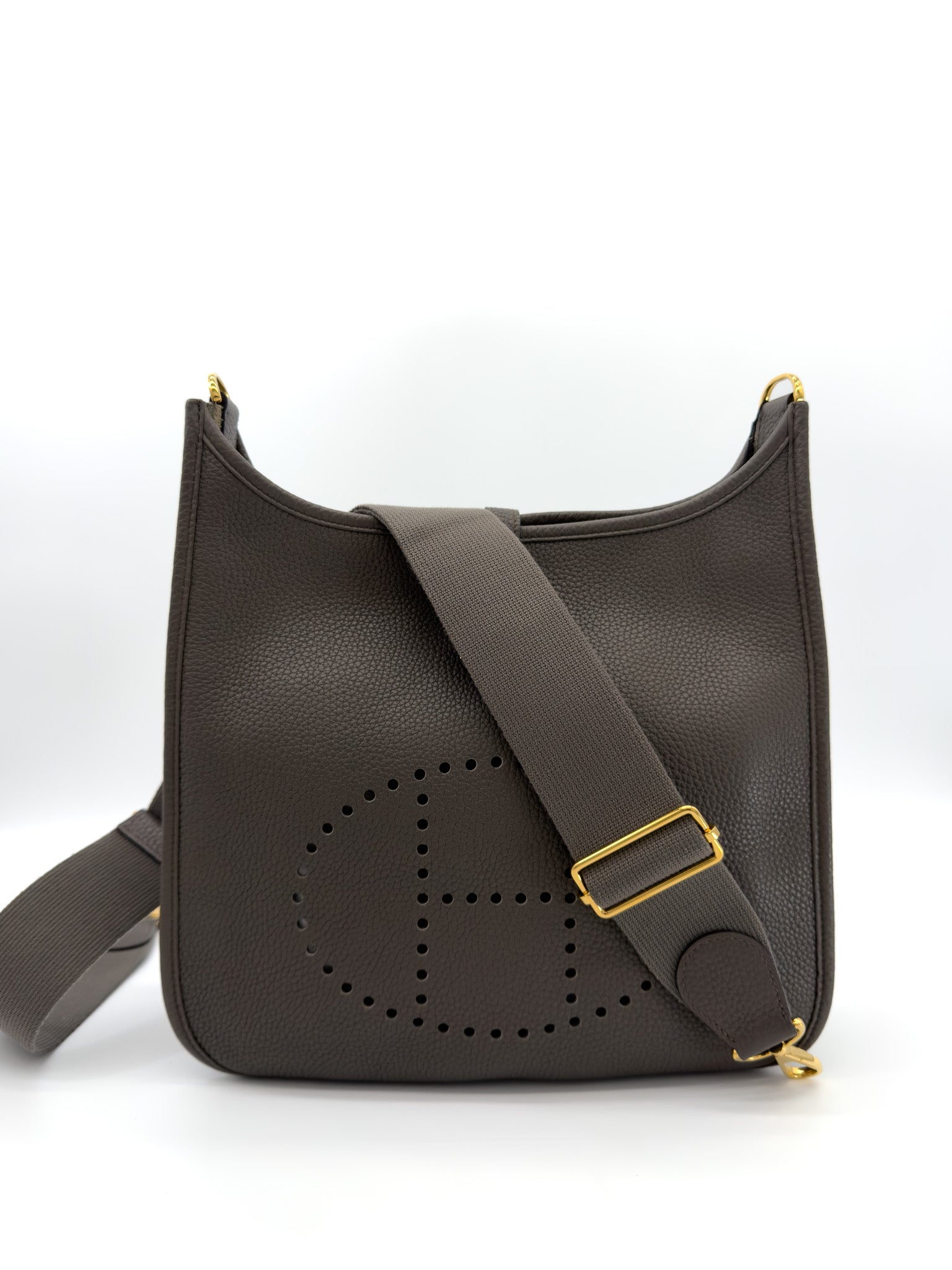 Hermes Taurillon Clemence EVELYNE III 29 PM Etain