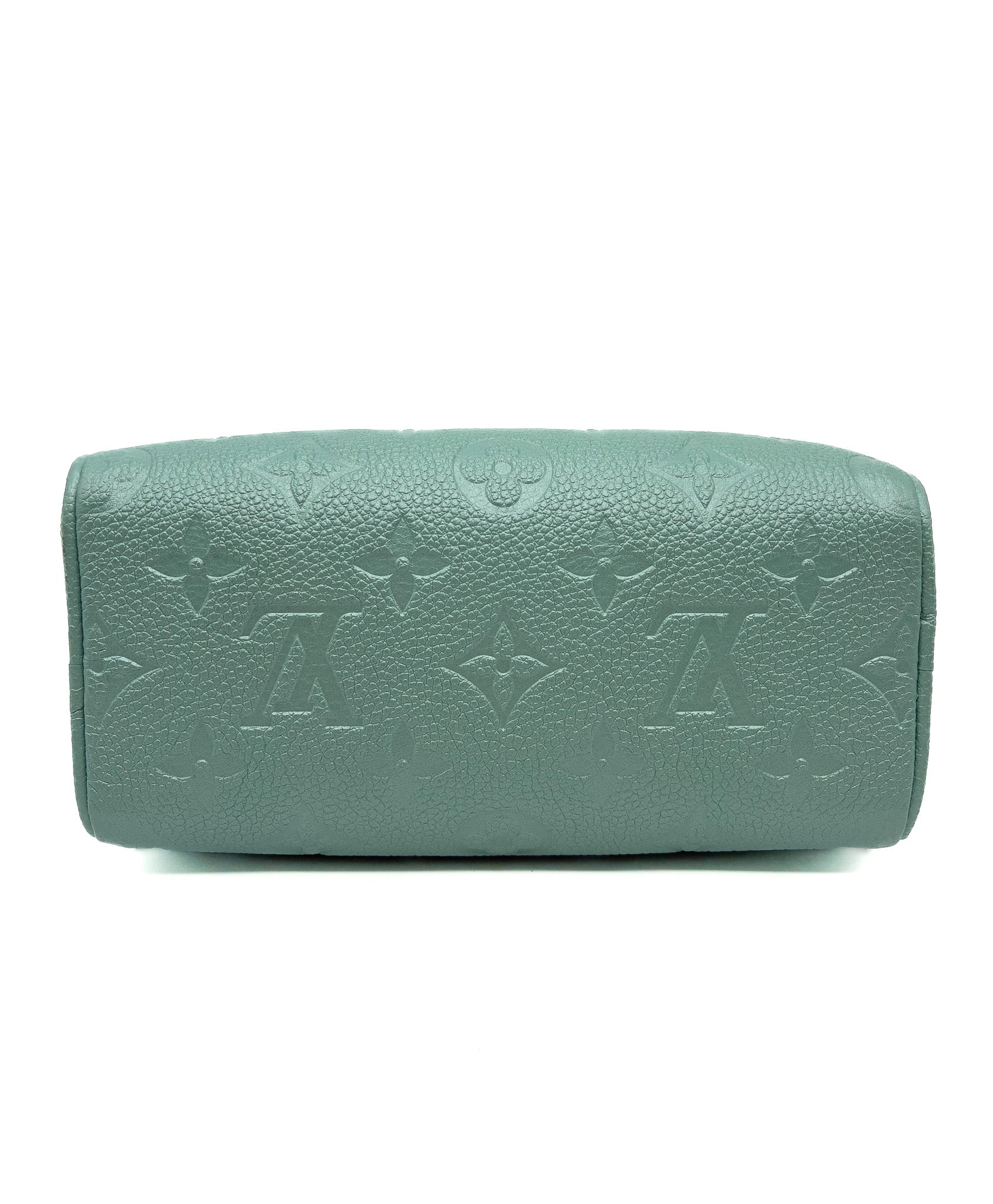 LOUIS VUITTON Empreinte Monogram Nano Speedy Pearly Lagoon Turquoise