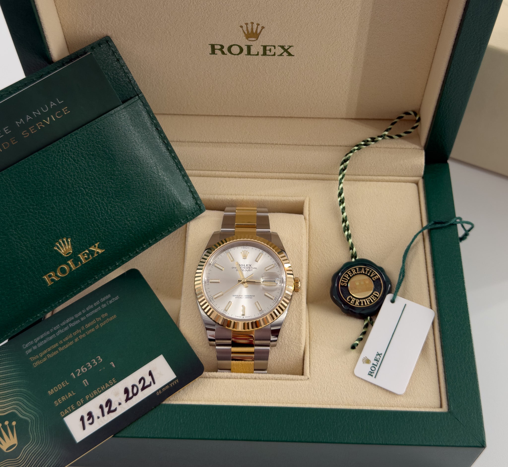 Rolex Datejust 41 Steel Yellow Gold Silver Dial Oyster 126333
