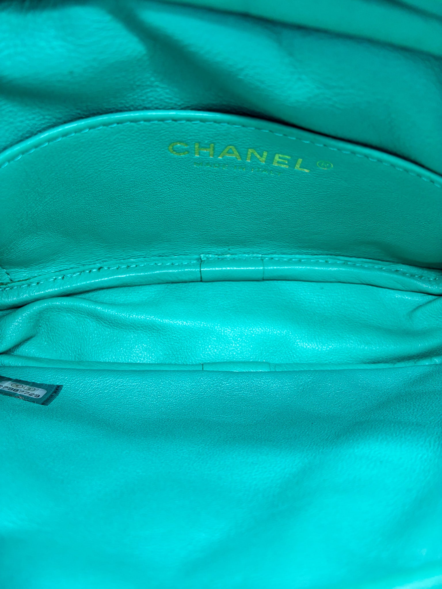 CHANEL Lambskin Quilted Small Timeless Camera Case Mint Green GHW