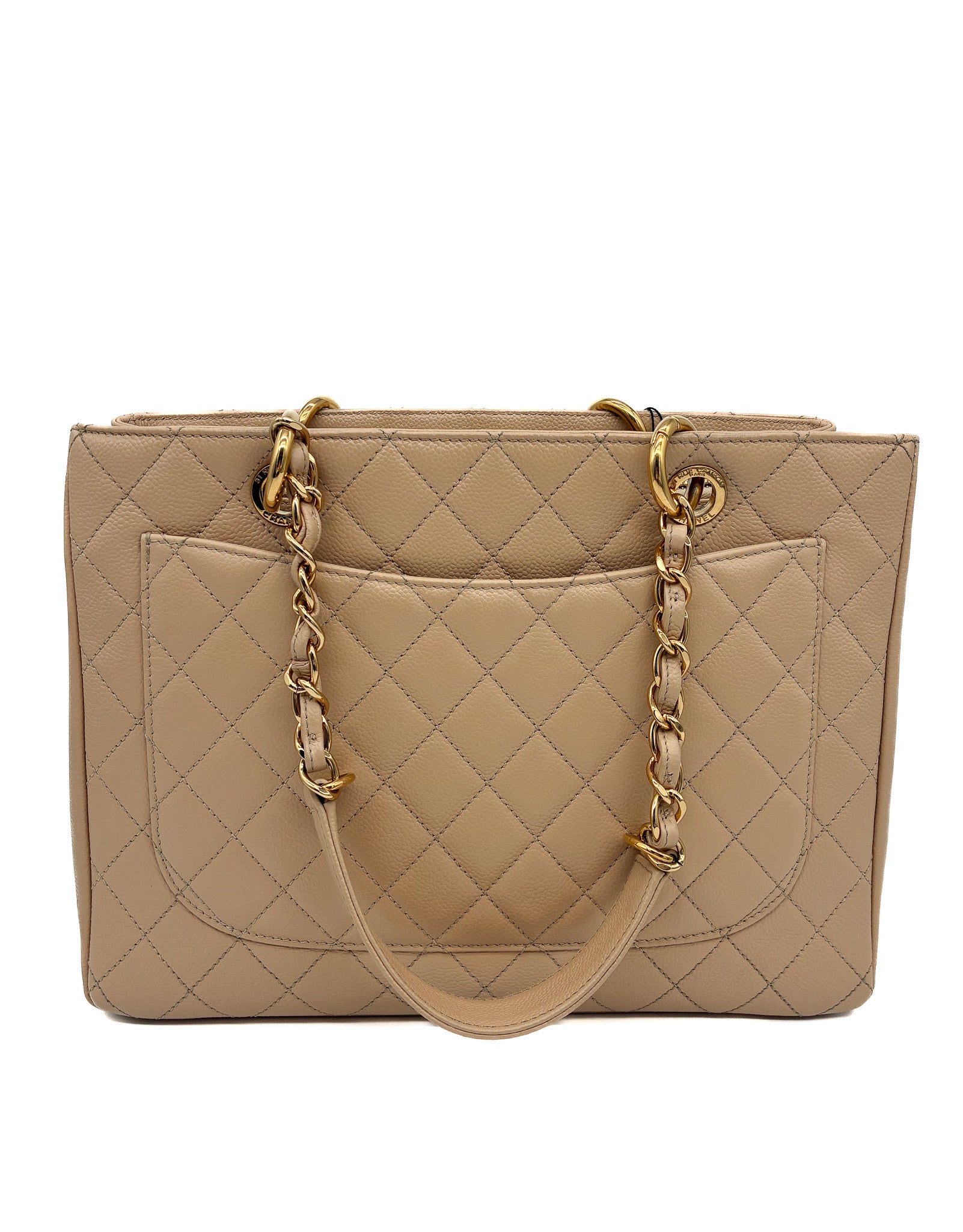 CHANEL GST GRAND SHOPPING TOTE BEIGE CAVIAR GHW