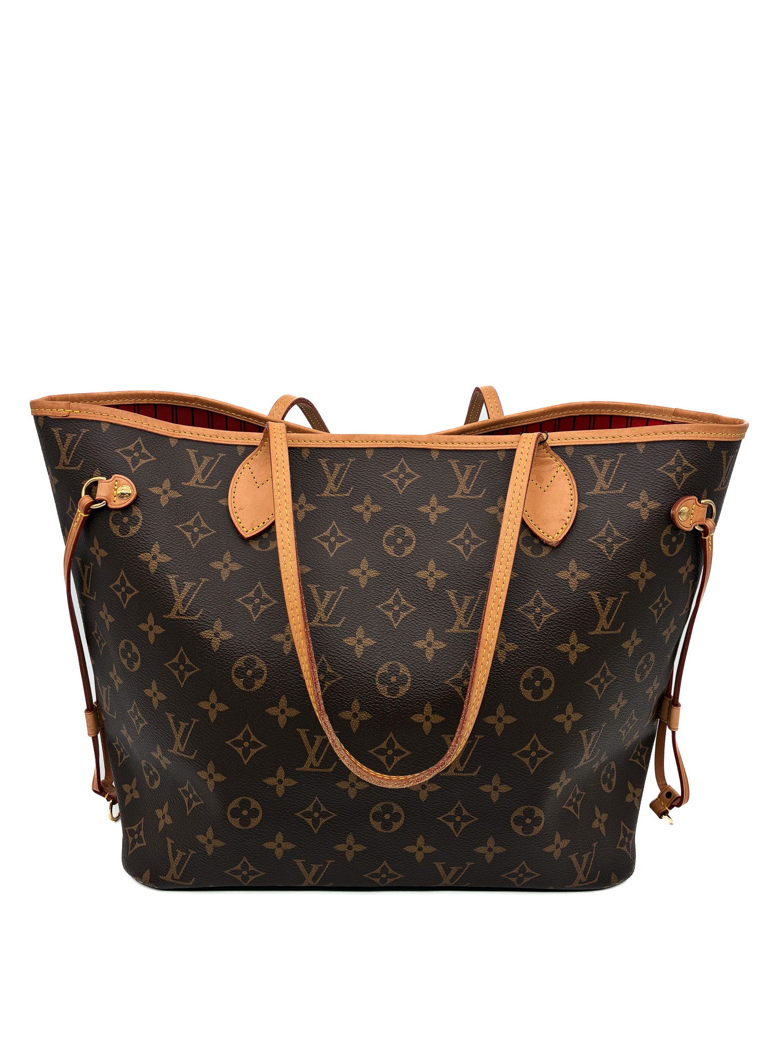 Louis Vuitton Neverfull MM in Monogram Canvas Ft Cerise Red Lining