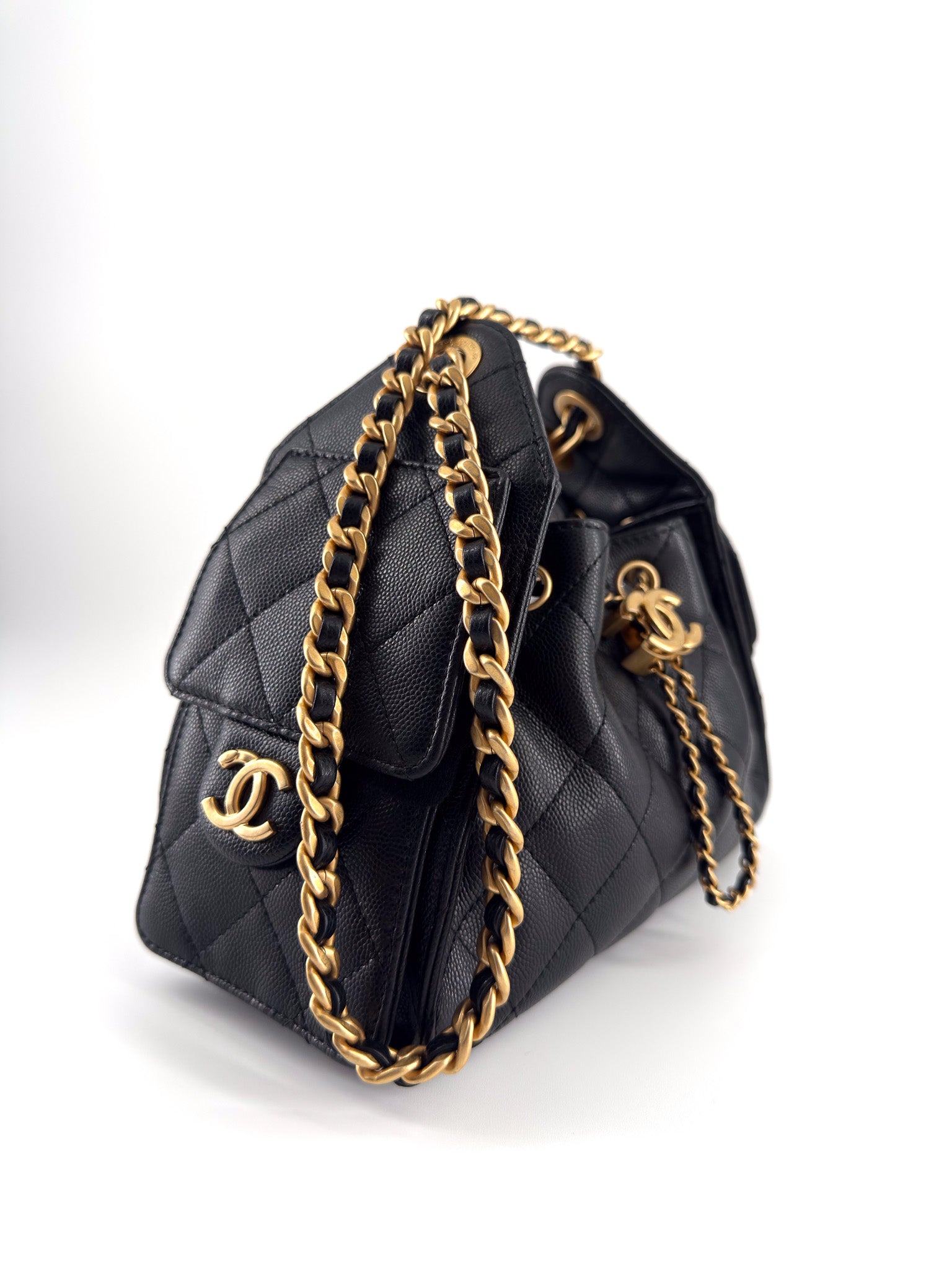 Chanel Caviar Quilted Mini Chanel 25 Handbag Black