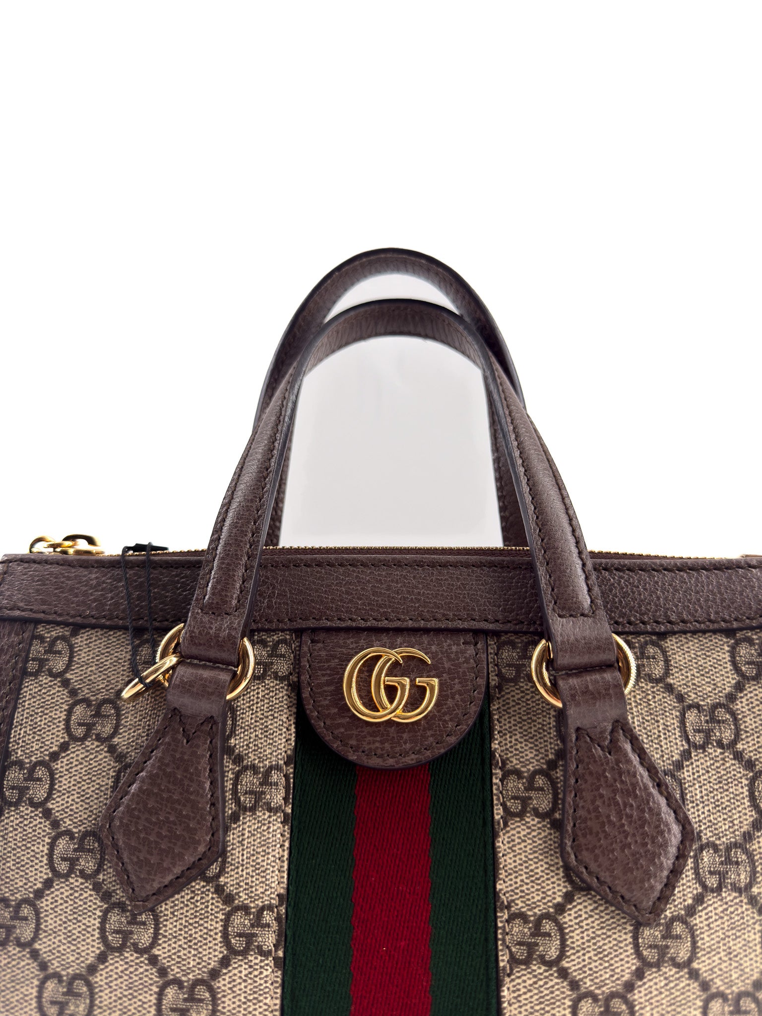 Gucci Ophidia Small Tote Bag in Beige/ Ebony GG Supreme Canvas