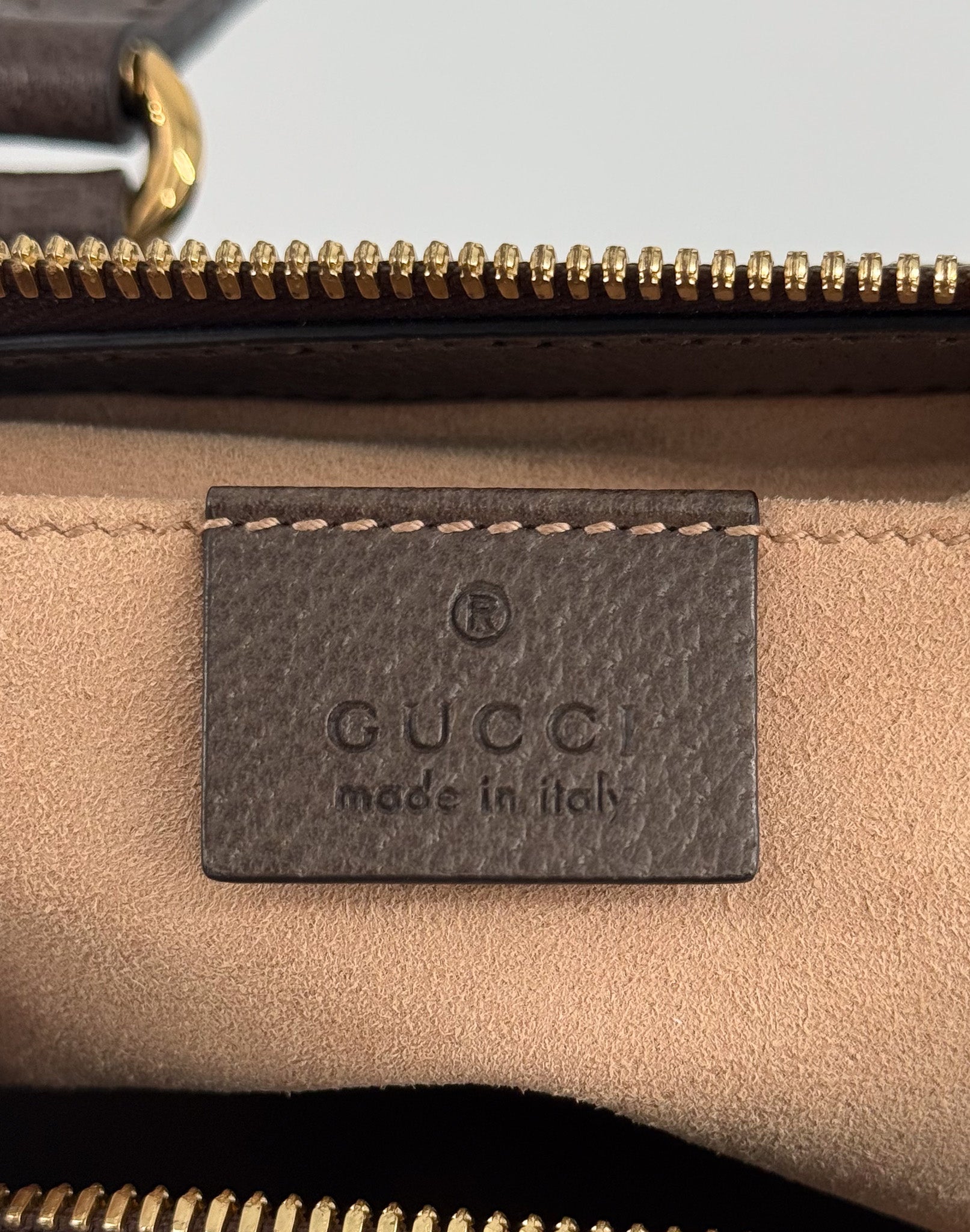 Gucci Ophidia Small Tote Bag in Beige/ Ebony GG Supreme Canvas