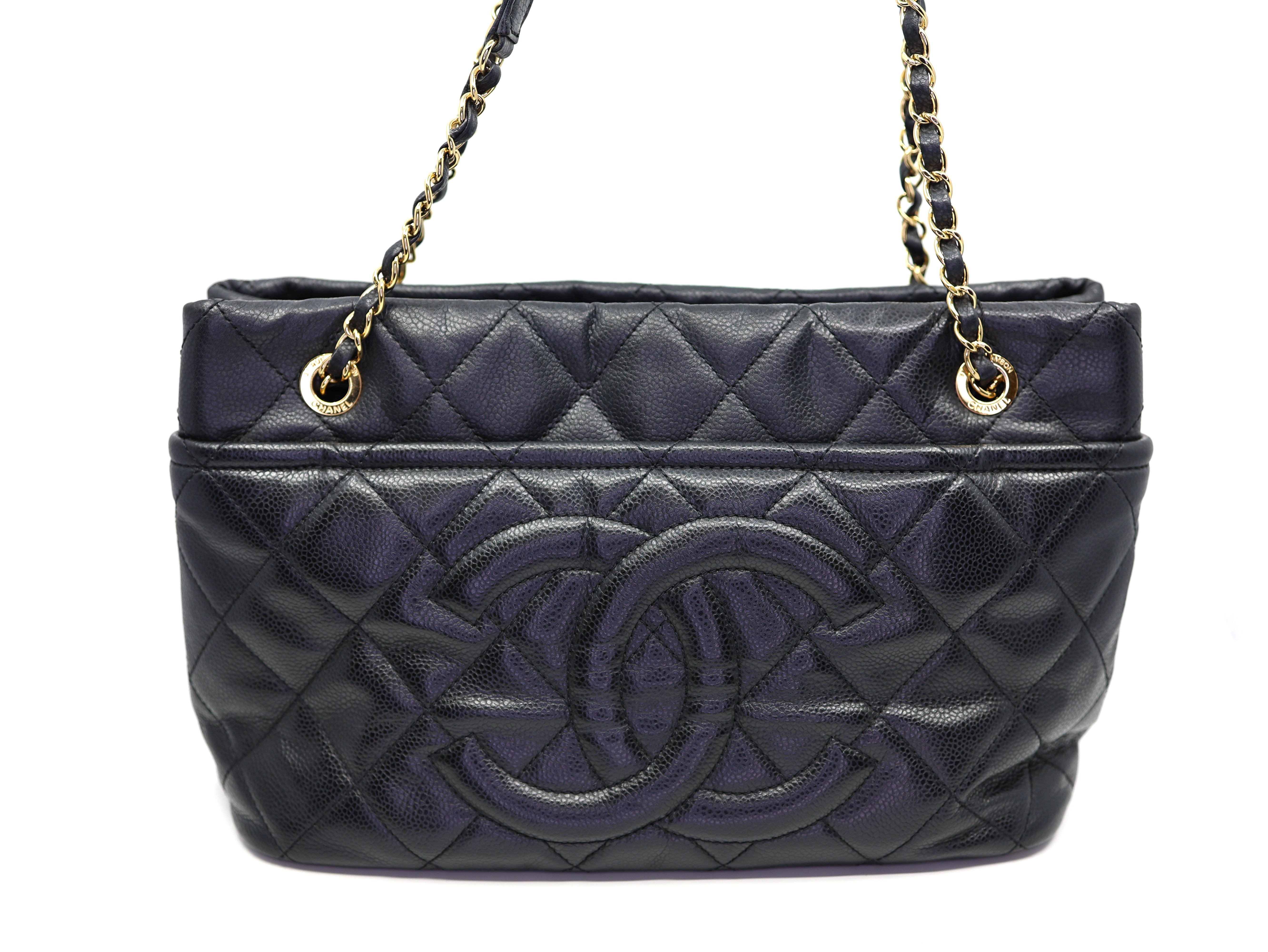 Chanel Caviar Quilted CC Timeless Soft Tote Black