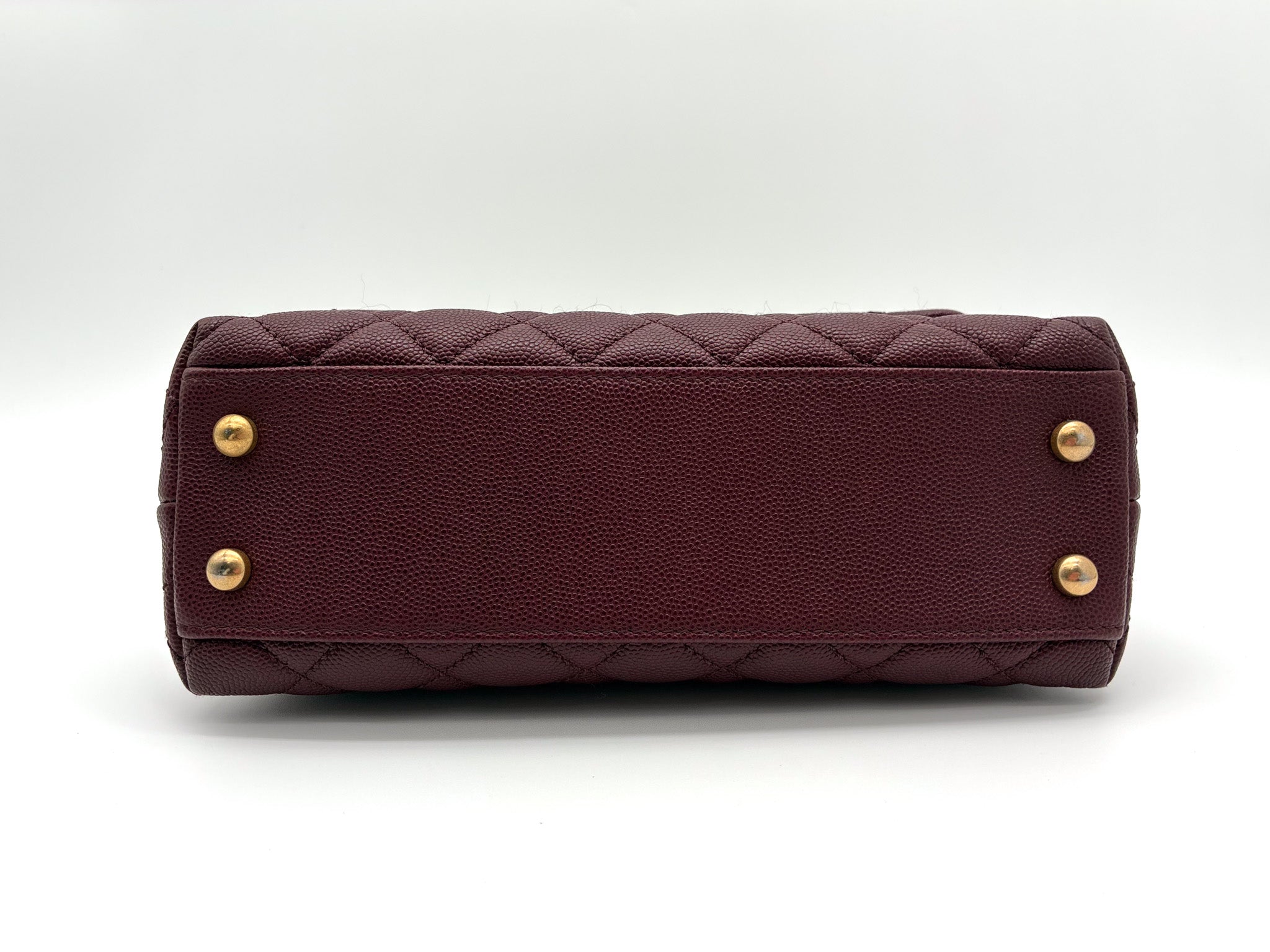 Chanel Coco Top Handle Mini Quilted Caviar with Lizard Embossed
