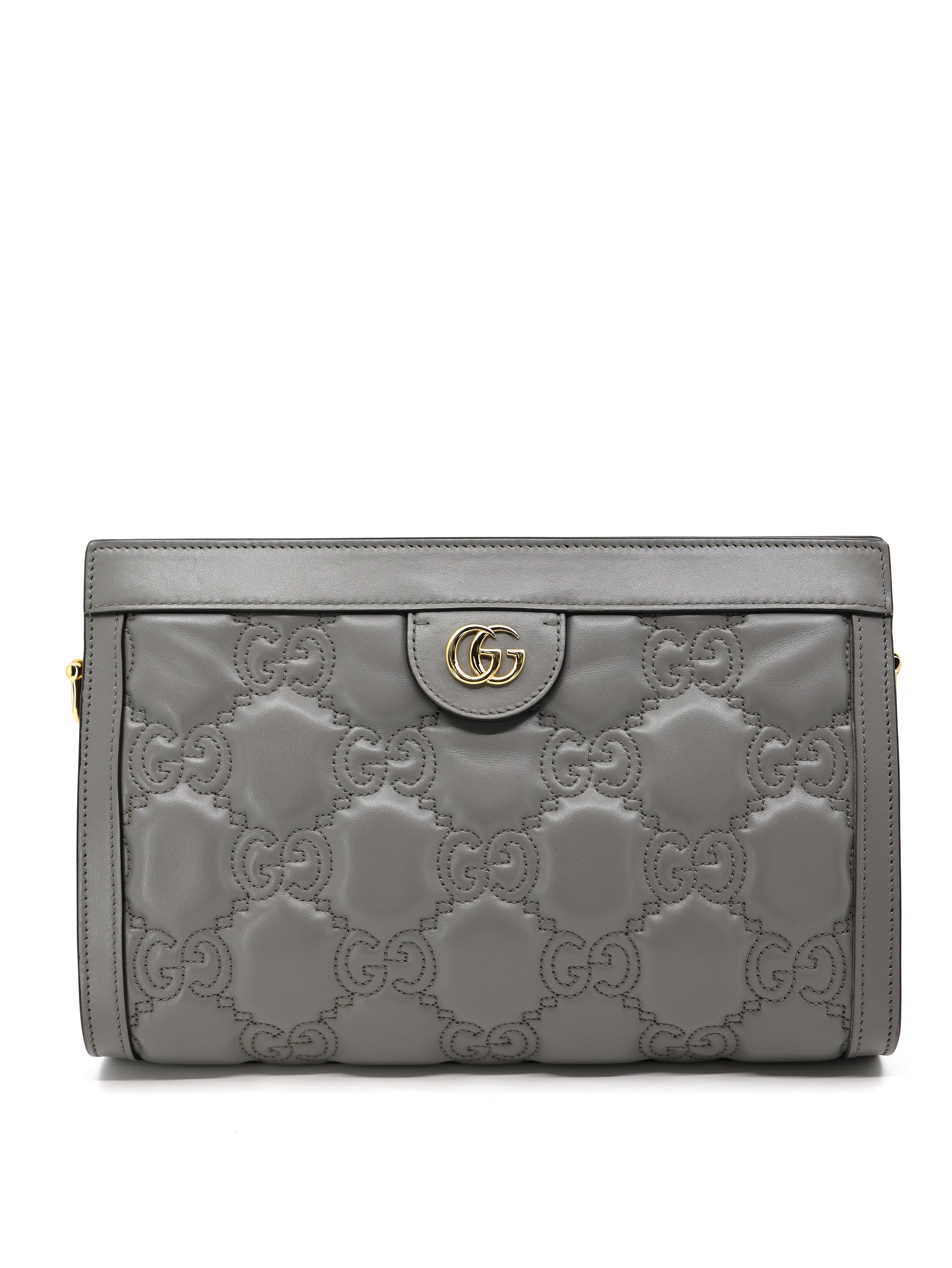 Gucci Calfskin GG Matelasse Small Slim Chain Shoulder Bag